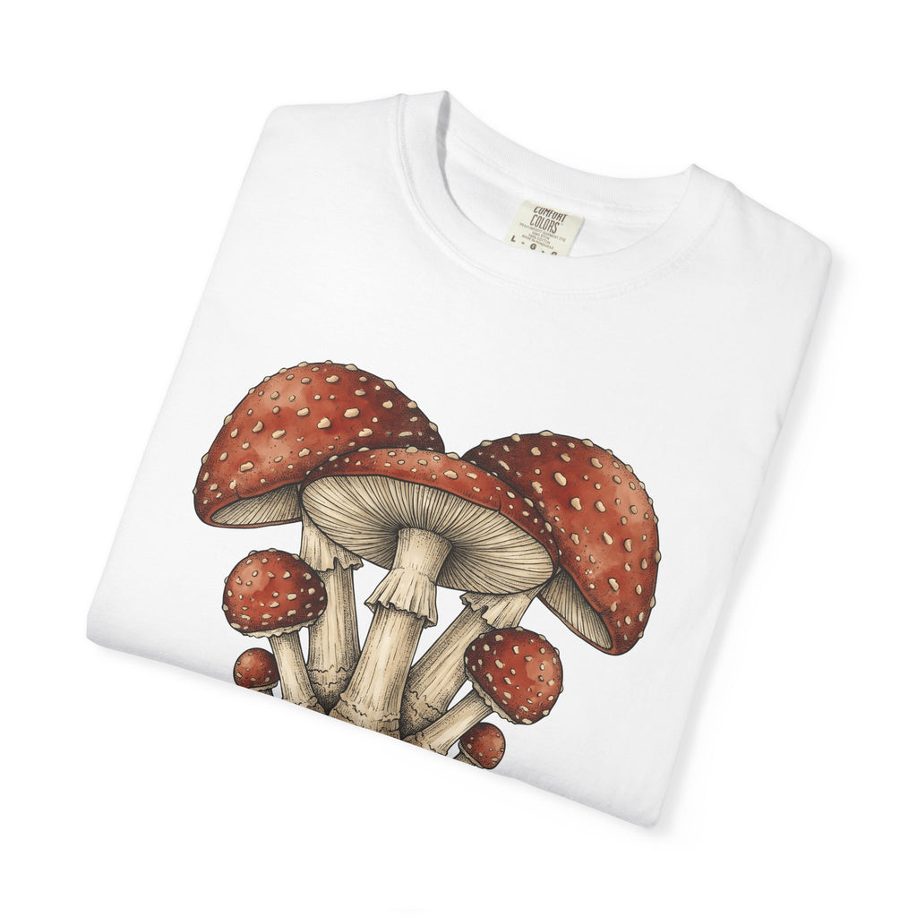 Fungi Cluster Shirt Mushrooms Wildlife Gift Women Nature Illustration Tee Mushroom T-Shirt Fungal Fan Botanical Tshirt Wildlife Graphic