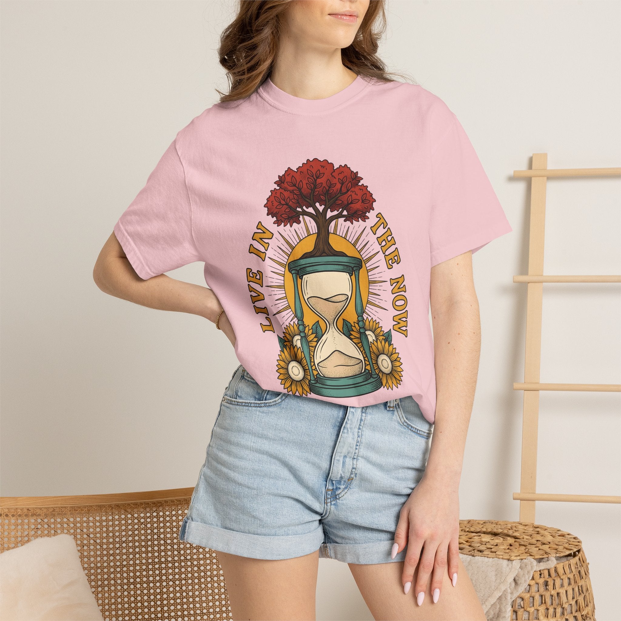 Hourglass Tree Shirt Boho Chic Wilderness Gift Women Tribal Tee Hourglass T-Shirt Bohemian Fan Ethnic Tshirt Wild Graphic Farmhouse