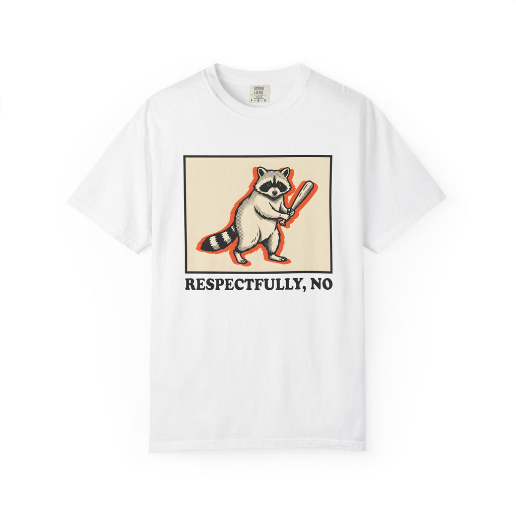 Raccoon Bat Shirt Funny Pets Gift Women Line Art Tee Masked T-Shirt Humor Fan Drawing Graphic Hand Drawn Orange Frame Tshirt
