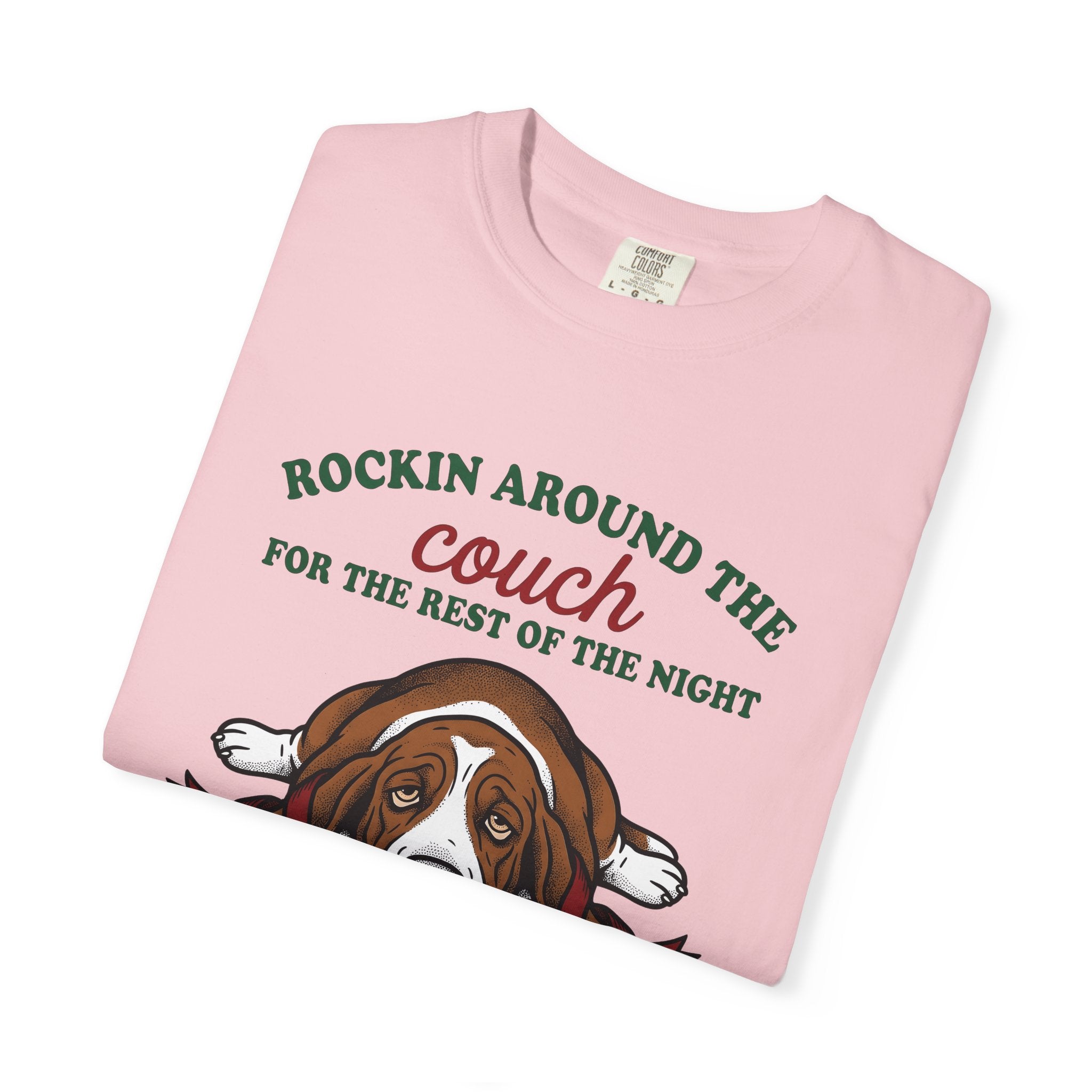 Basset Dog Shirt Funny Canine Gift Women Graphic Tee Hound T-Shirt Comedy Fan Illustrated Design Dog Illustration Hand Drawn Neckerchief