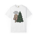 Sasquatch Coffee Shirt Funny Camping Gift Women Comic Tee Bigfoot Coffee T-Shirt Humor Fan Cartoon Tshirt Outdoor Graphic Retro Fir Tree