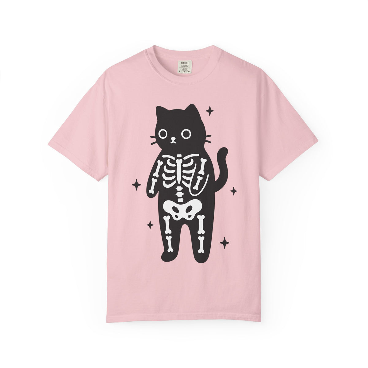 Kitty Bones Shirt Cat Fall Gift Women Playful Tee Cat Bones T-Shirt Cat Fan Feline Tshirt Autumn Graphic Basic Glimmers Tshirt
