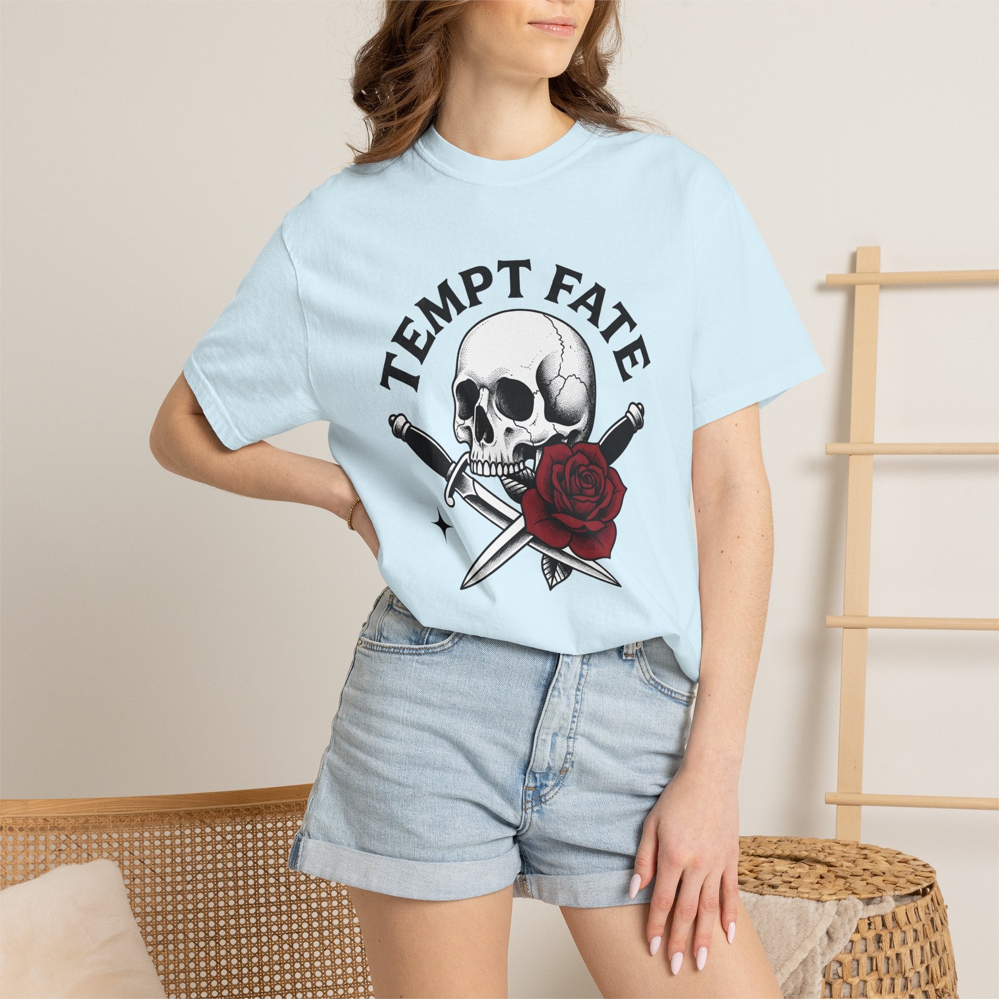 Skull Rose Blades Shirt St Valentine's Day Mystical Gift Women Illustrative Tee Sugar Skull T-Shirt Valentine Fan Artistic Tshirt Occult