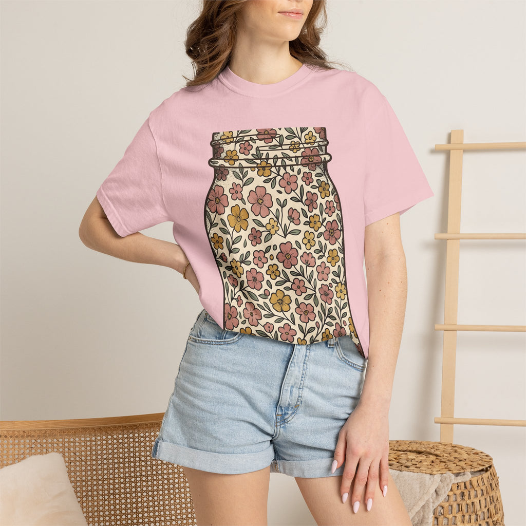 Flower Jar Shirt Easter Blossoms Gift Women Hippie Tee Vase T-Shirt Spring Fan Bohemian Tshirt Floral Graphic Retro Garden Flowers Tshirt