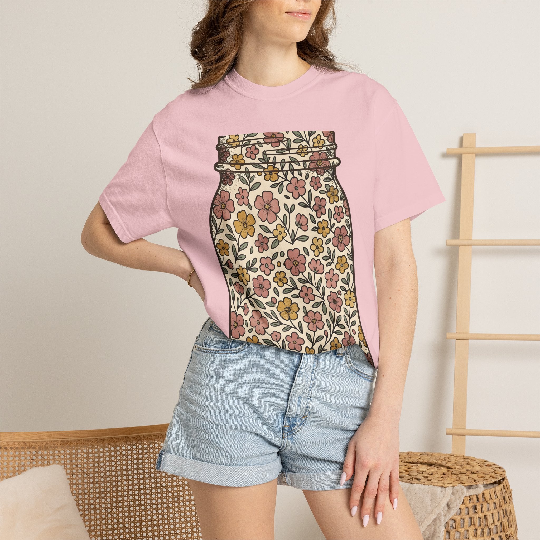 Flower Jar Shirt Easter Blossoms Gift Women Hippie Tee Vase T-Shirt Spring Fan Bohemian Tshirt Floral Graphic Retro Garden Flowers Tshirt