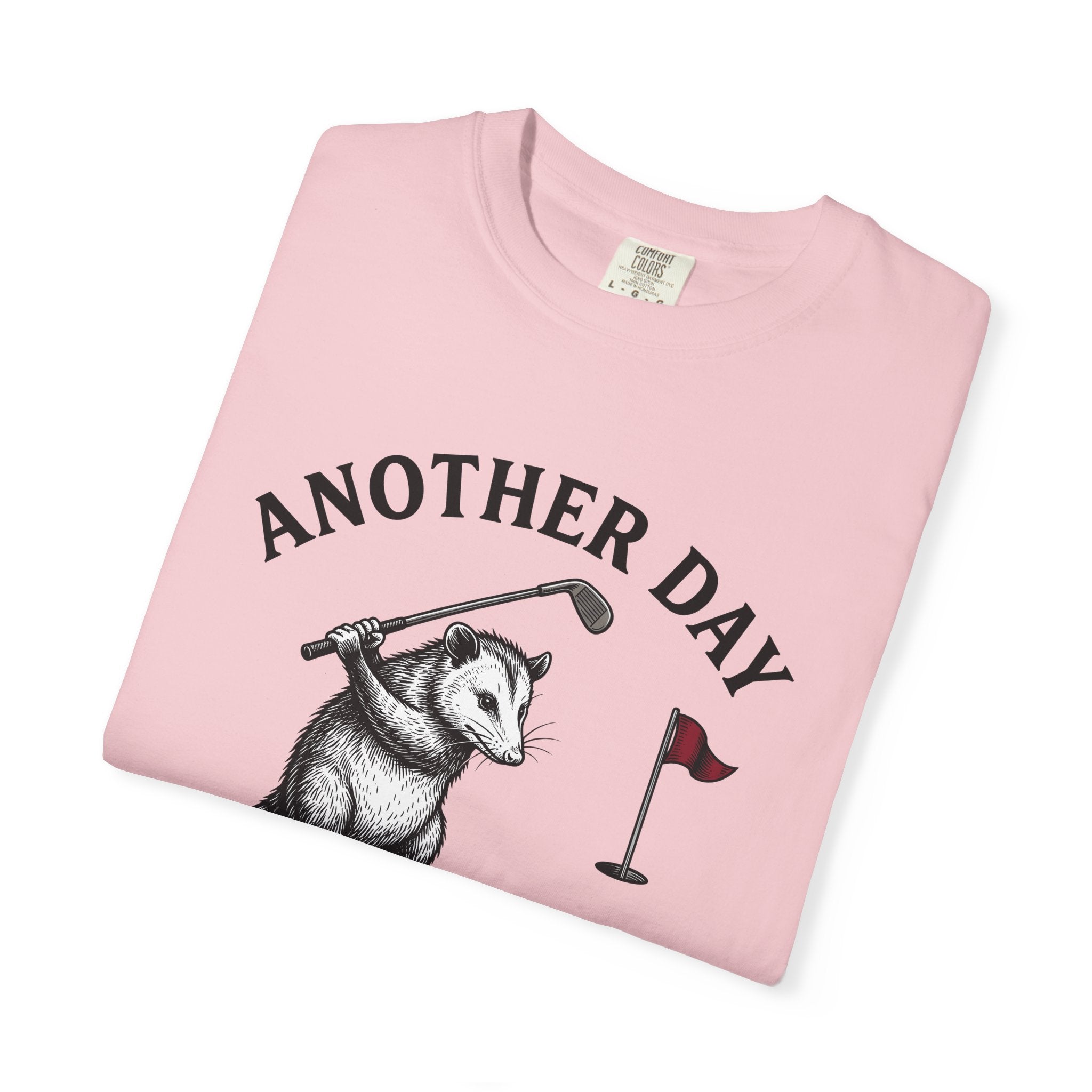 Possum Golf Shirt Golf Fauna Gift Women Hand Drawn Tee Opossum T-Shirt Golfer Fan Wildlife Graphic Tshirt Watercolor Pin Flag Tshirt