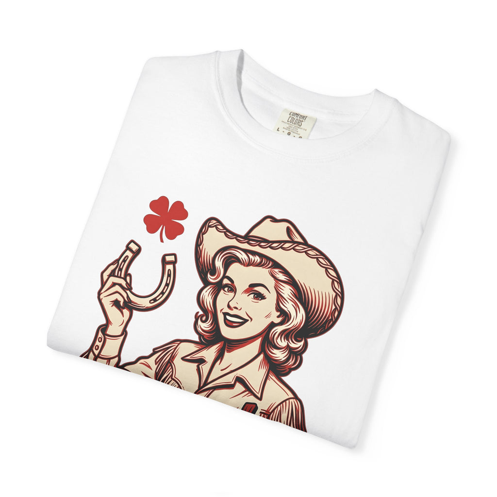 Cowgirl Art Shirt Cowgirl Country Gift Women Hand Drawn Tee Western Art T-Shirt Rodeo Fan Illustrated Tshirt Rural Graphic Line Art