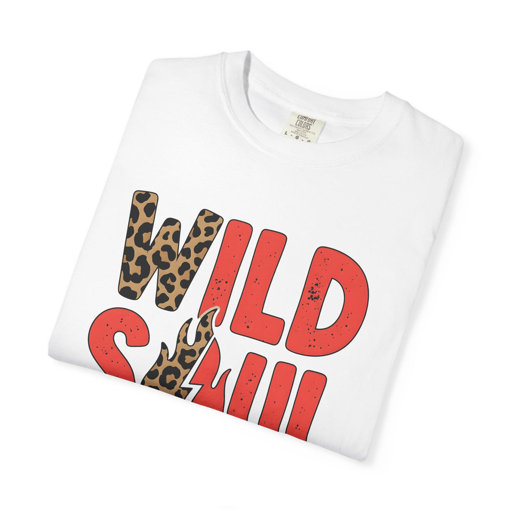 Cheetah Pattern Lettering Shirt St. Valentine's Day Skin Gift Women Strong Tee Leopard Print T-Shirt Valentine Fan Bold Tshirt Body Graphic
