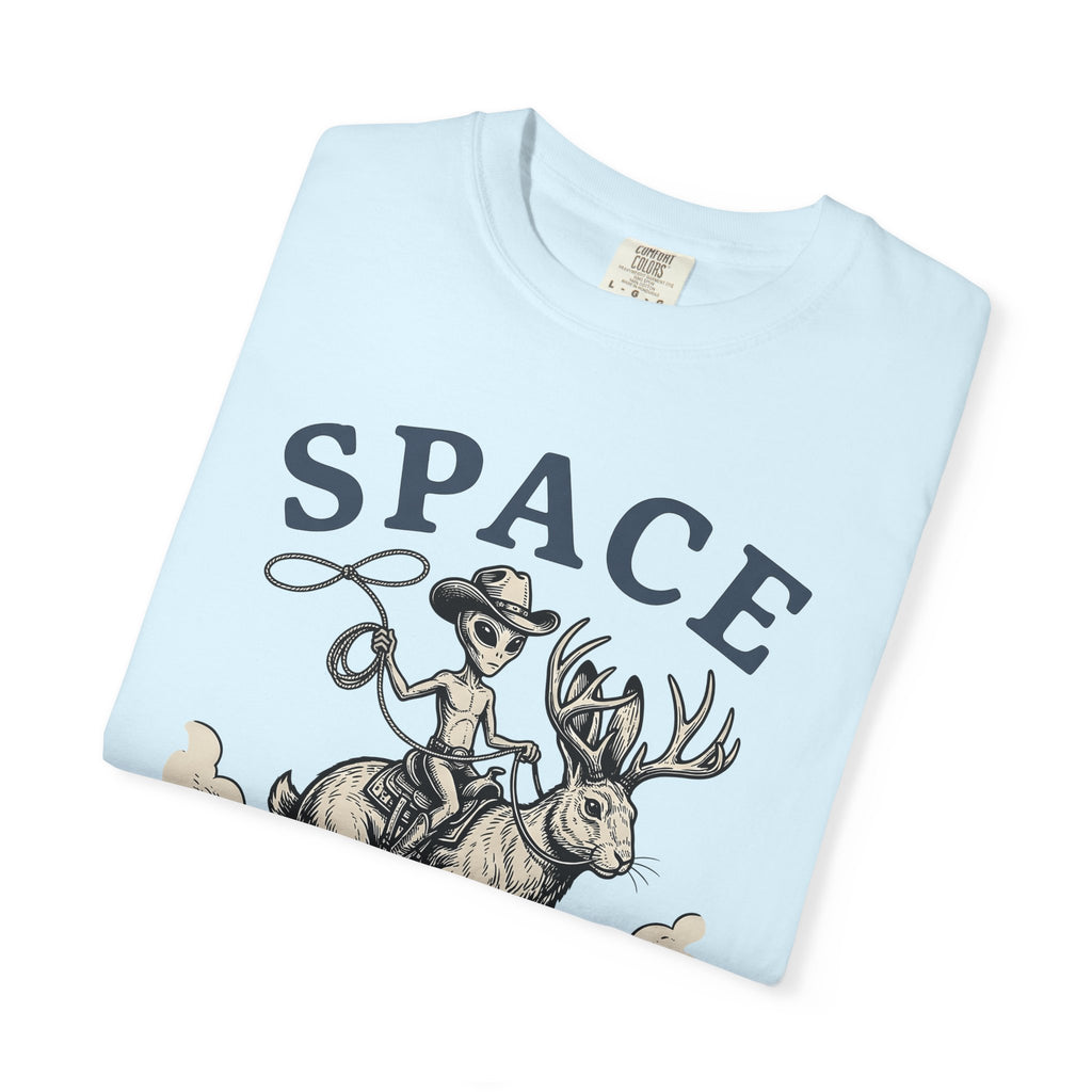 Alien Cowboy Shirt Funny Western Gift Women Vintage Tee Space Cowboy T-Shirt Humor Fan Retro Graphic Tshirt Retro Jackalope Tshirt