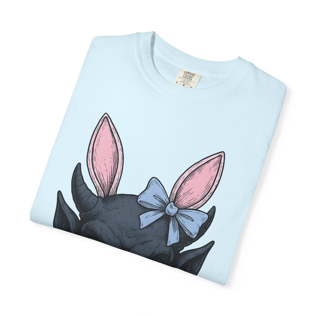 Imp Bunny Ears Shirt Easter Scary Gift Women Spooky Tee Bunny Ears T-Shirt Horror Fan Creepy Tshirt Frightful Graphic Classic Bowtie Tshirt