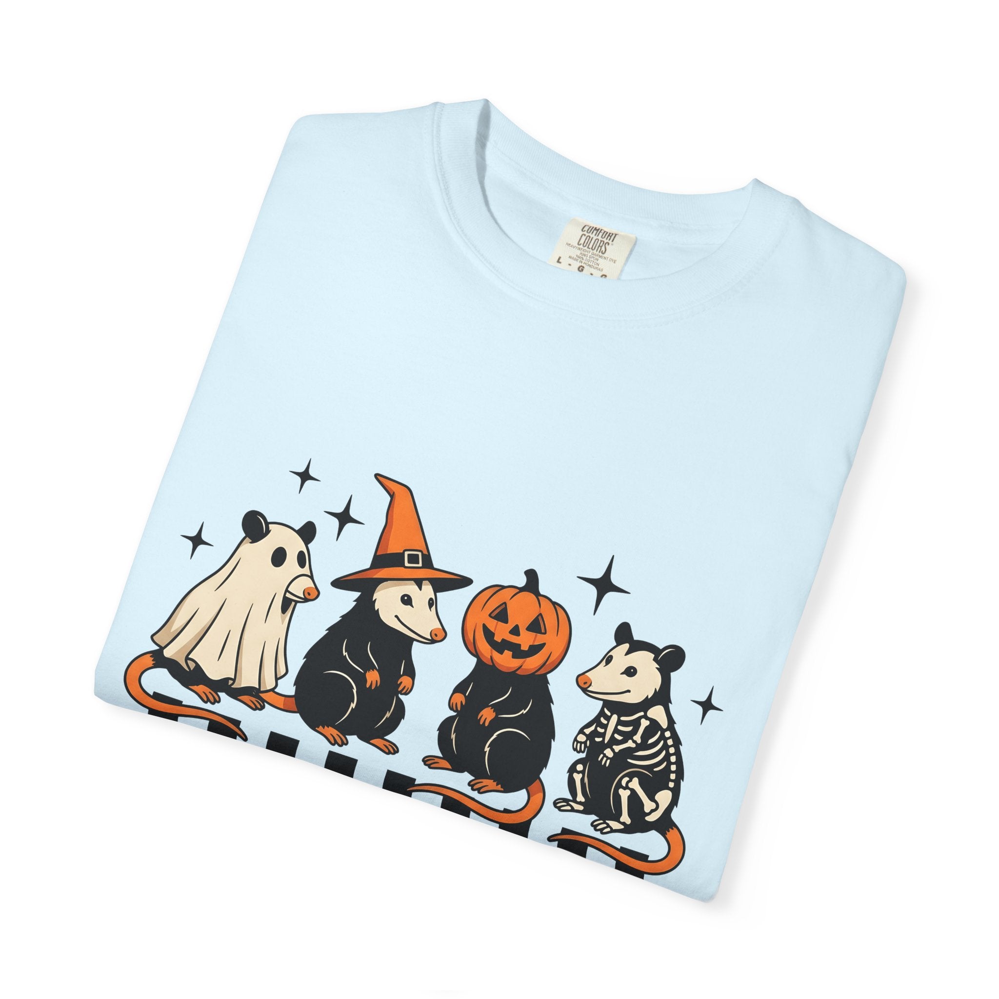 Possum Crew Shirt Halloween Critter Gift Women Illustration Tee Opossum T-Shirt Horror Fan Opossum Graphic Animal Graphic Hand Drawn
