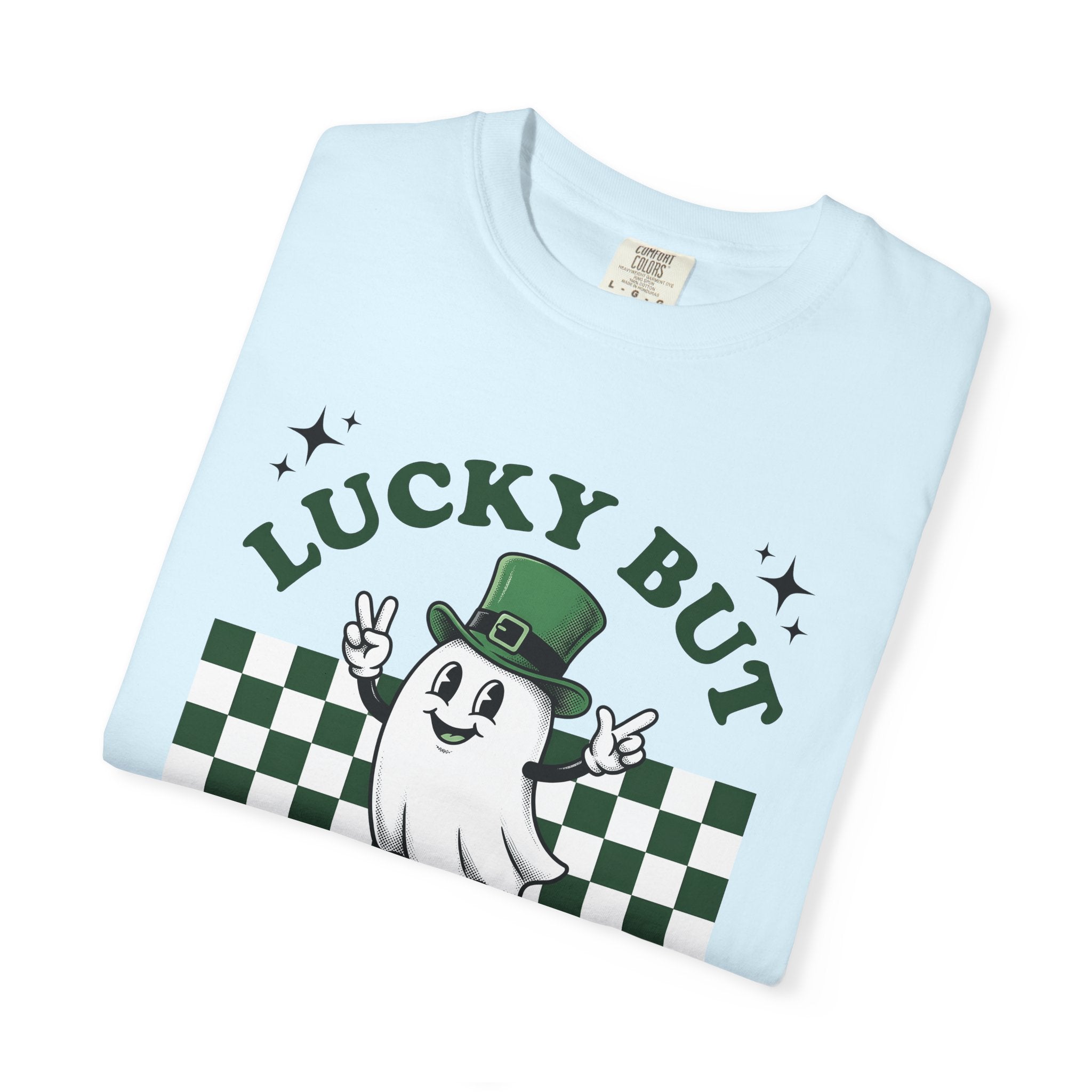 Spirit Cap Shirt St Patrick's Day Jokes Gift Women Comic Tee Luck Cap T-Shirt Shamrock Fan Cartoon Tshirt Pun Graphic Vintage Chessboard