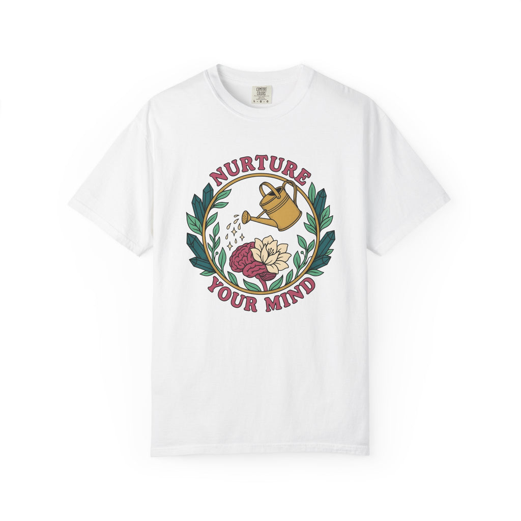 Watering Can Mind Bloom Shirt Boho Chic Wellness Gift Women Hippie Tee Watering Can T-Shirt Boho Enthusiast Psychedelic Tshirt Self Care