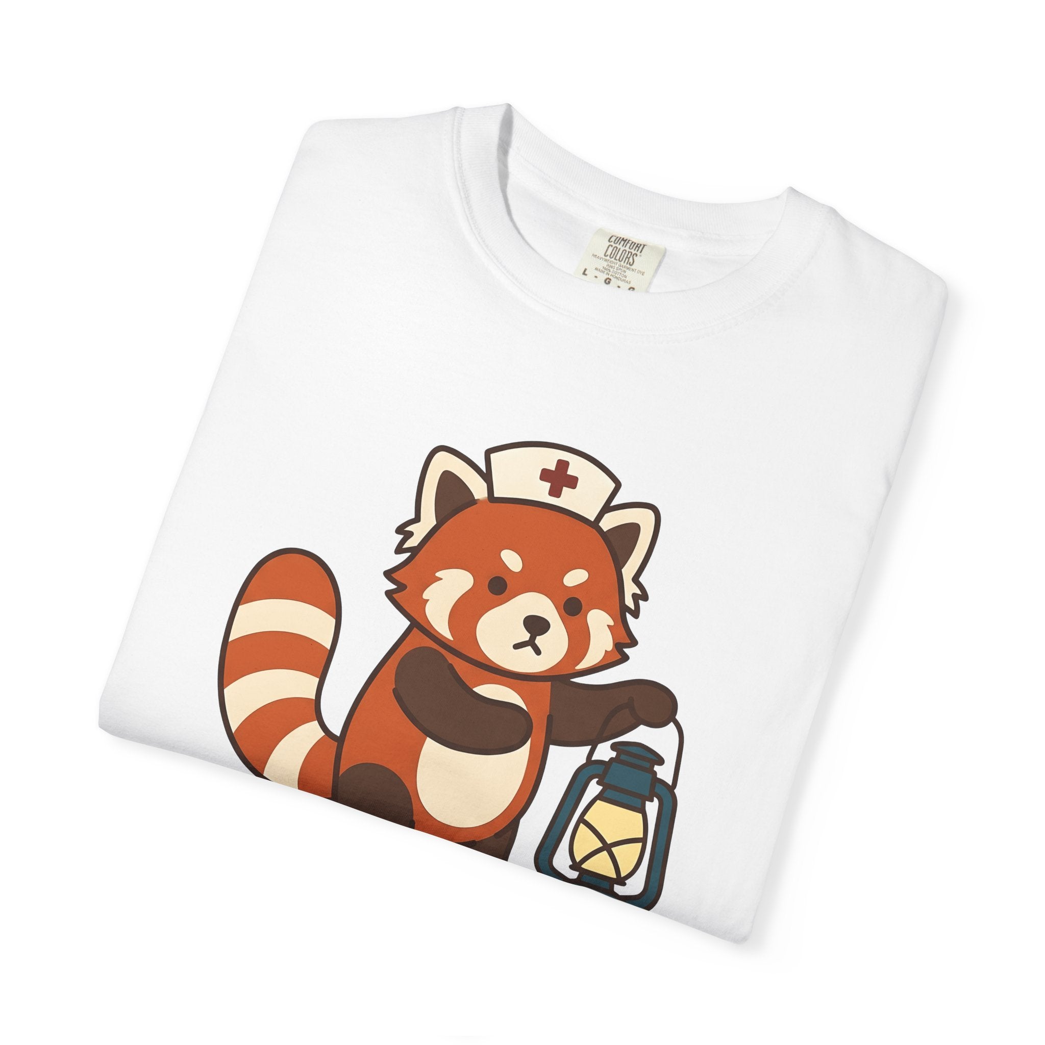 Red Panda Nurse Shirt Nurses Wildlife Gift Women Chibi Tee Panda T-Shirt Nurse Enthusiast Cartoon Tshirt Animal Graphic Animation Lantern