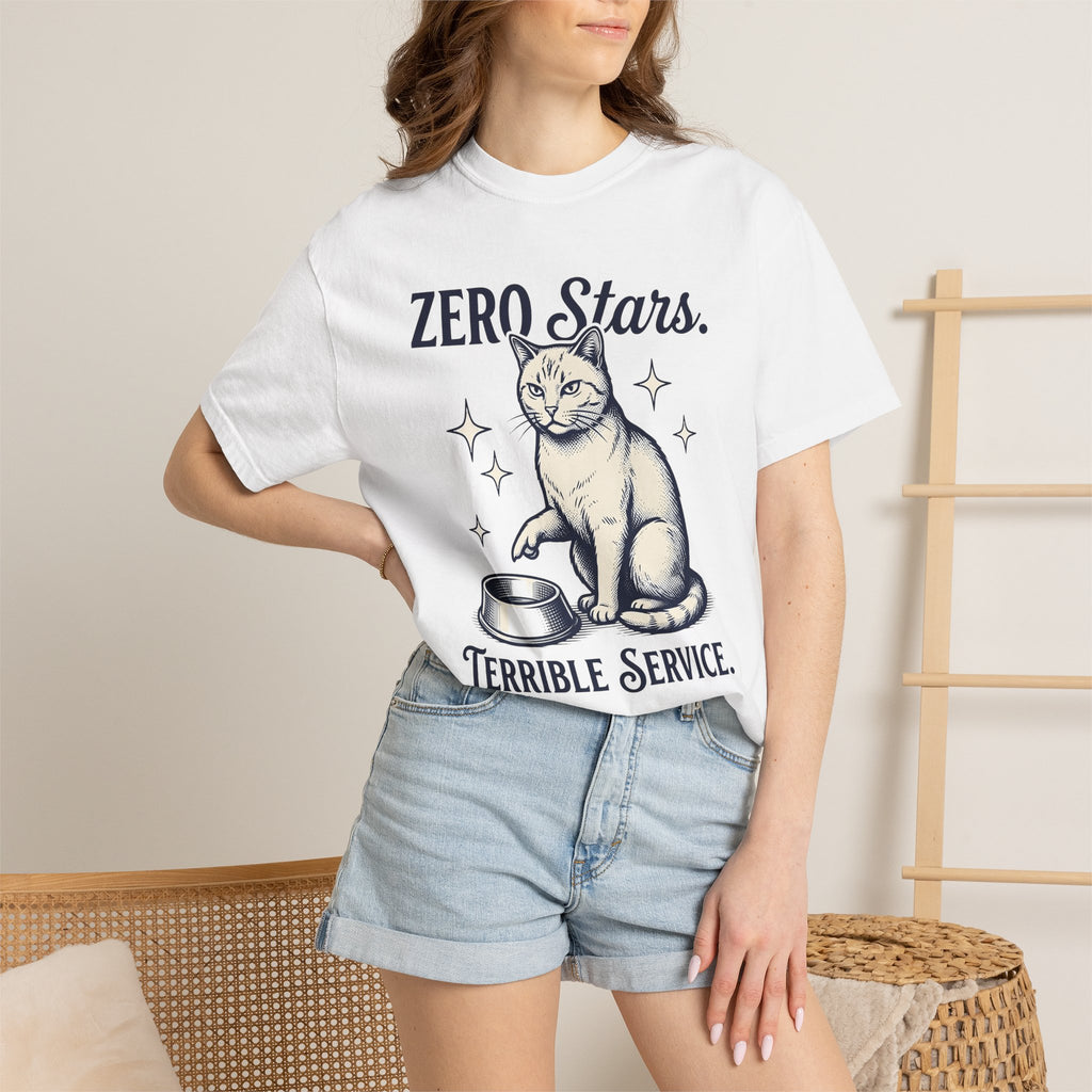 Kitty Art Shirt Cat Satire Gift Women Sketch Tee Cat T-Shirt Cat Fan Cat Illustration Graphic Line Art Food Dish Tshirt