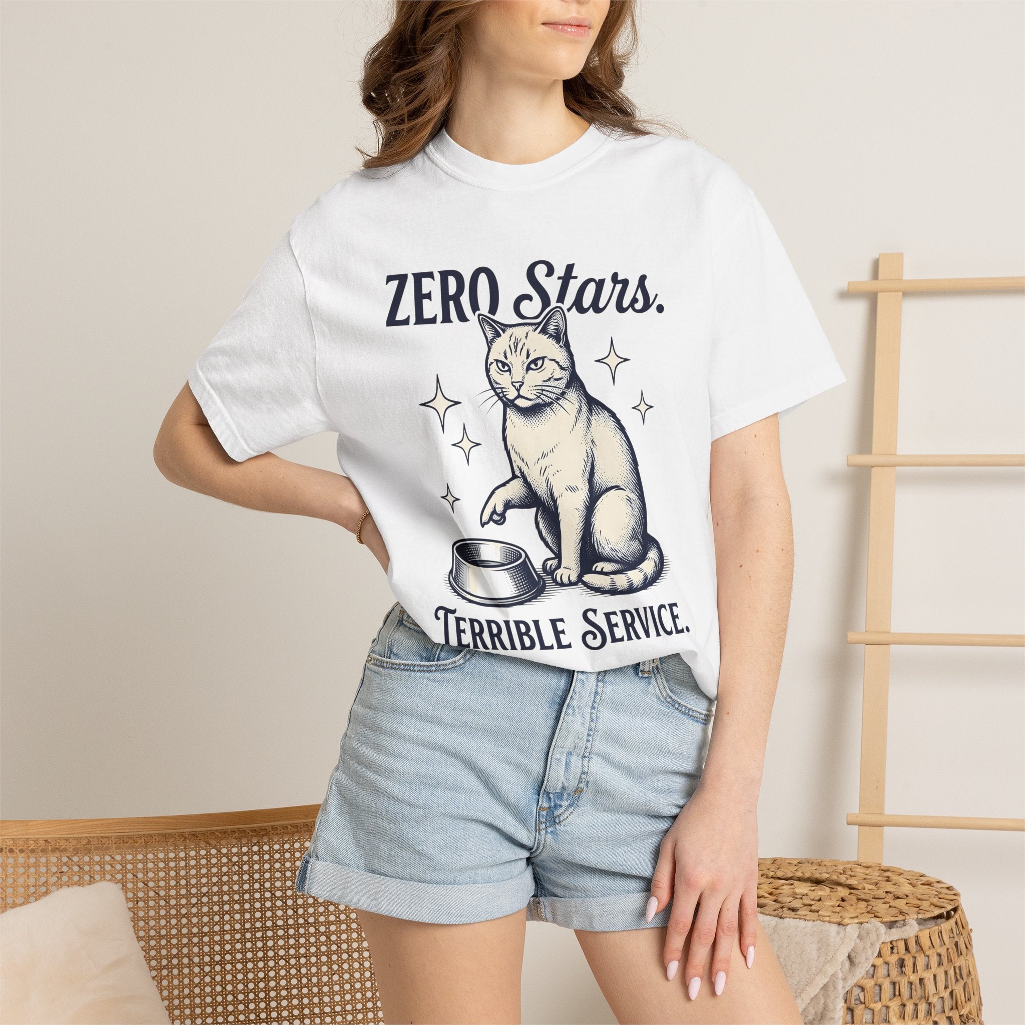 Kitty Art Shirt Cat Satire Gift Women Sketch Tee Cat T-Shirt Cat Fan Cat Illustration Graphic Line Art Food Dish Tshirt
