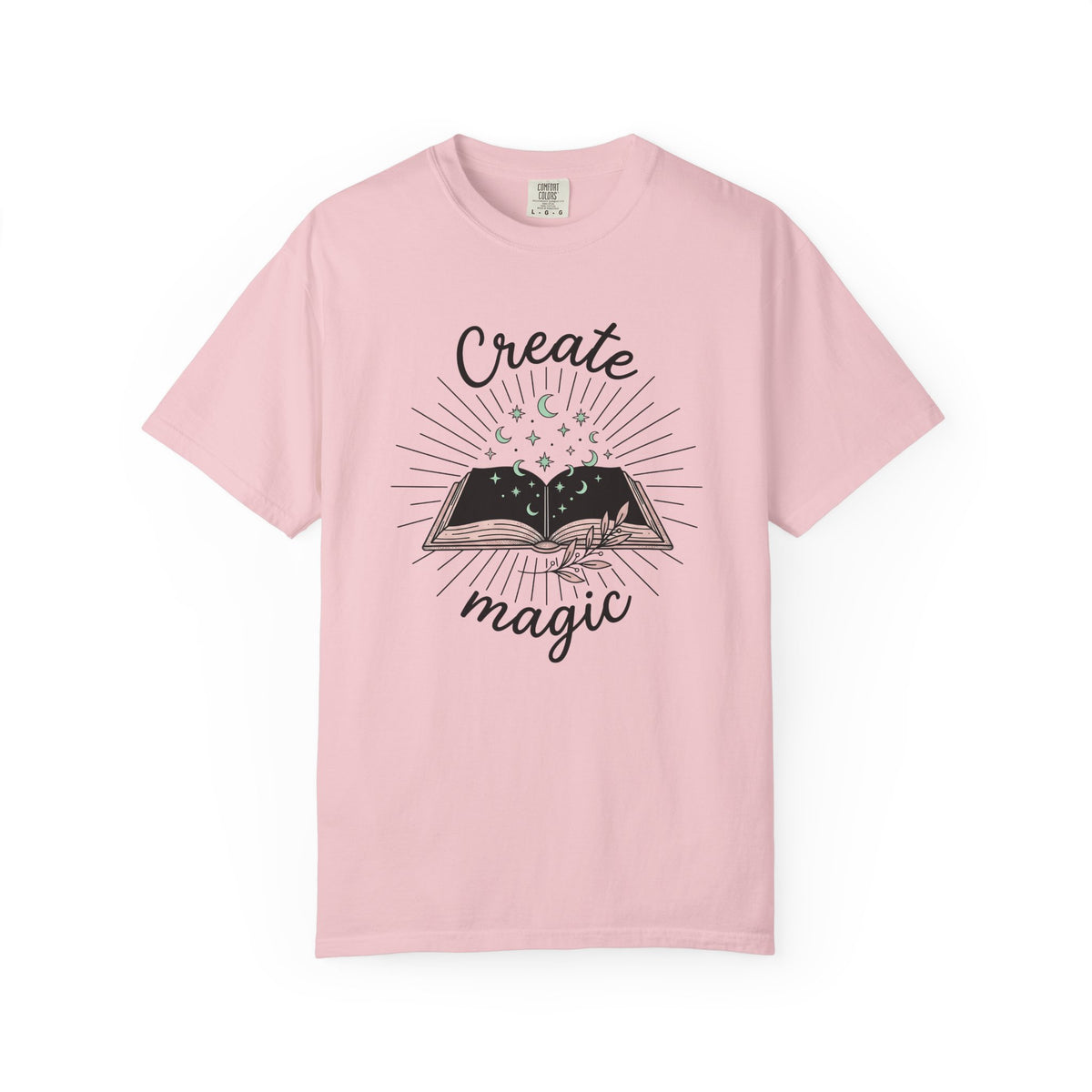 Open Book Shirt Boho Chic Witchy Unisex Gift Hand Drawn Tee Booklet T-Shirt