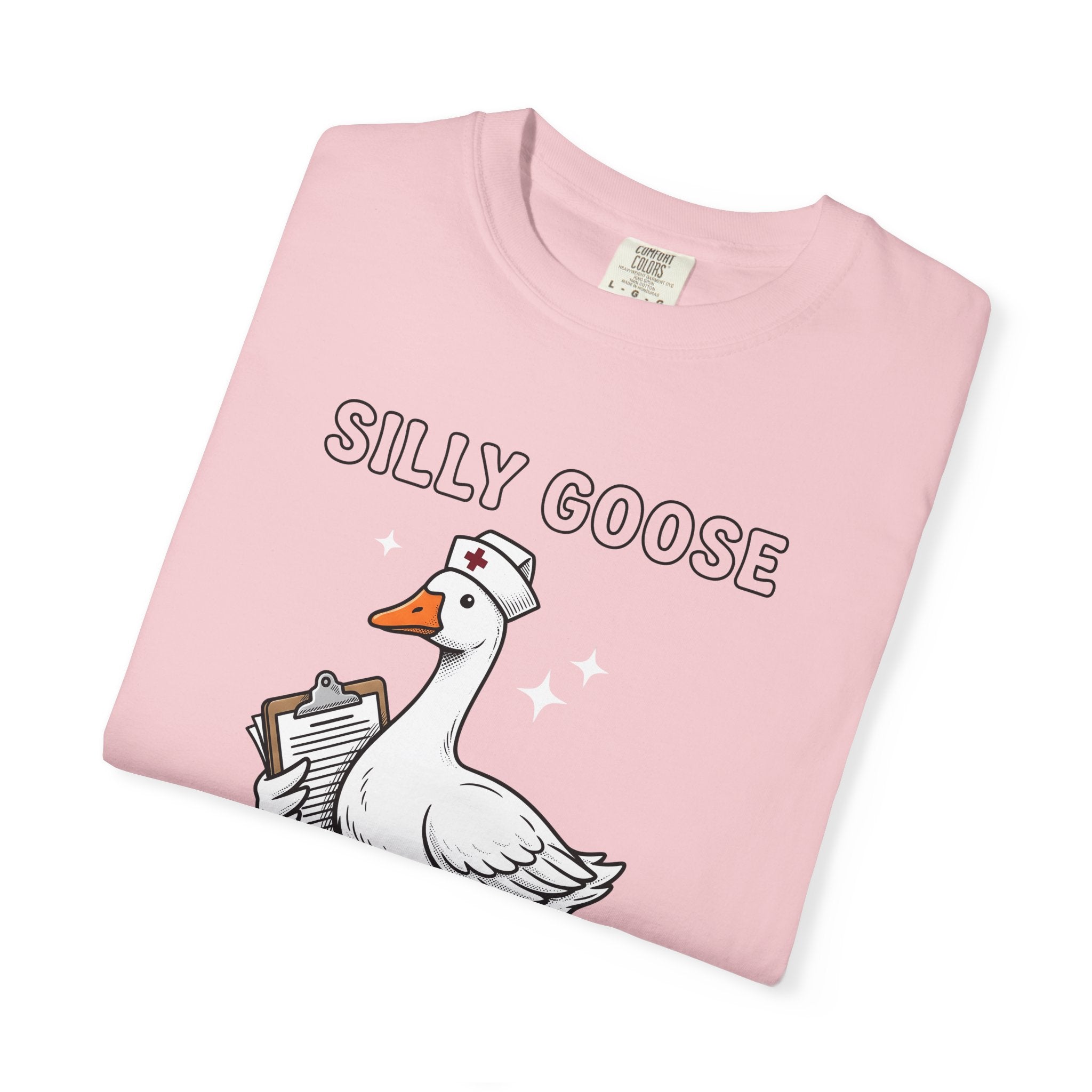 Nurse Duck Shirt Nurses Wildlife Gift Women Comic Tee Duckling T-Shirt Nursing Enthusiast Cartoon Tshirt Animal Graphic Line Art Notepad