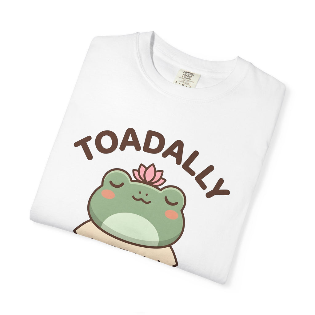 Meditating Frog Shirt Yoga Mindfulness Gift Women Kawaii Tee Toad T-Shirt Yogist Enthusiast Cute Tshirt Meditation Graphic Cartoon Lotus