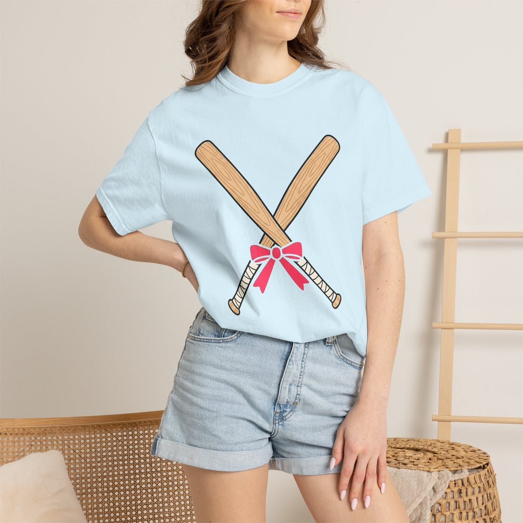 Baseball Bats Shirt Sports Ballgame Gift Women Hand Drawn Tee Baseball Bat T-Shirt Athlete Fan Baseball Tee Illustration Graphic Softball