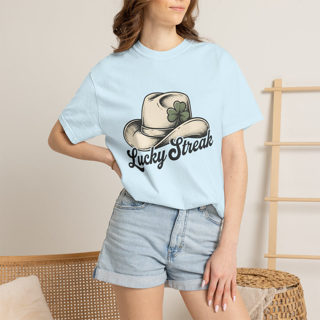 Cowboy Hat Shirt St Patrick's Day Country Gift Women Old School Tee Stetson T-Shirt Irish Fan Retro Tshirt Rural Graphic Line Art Shamrock