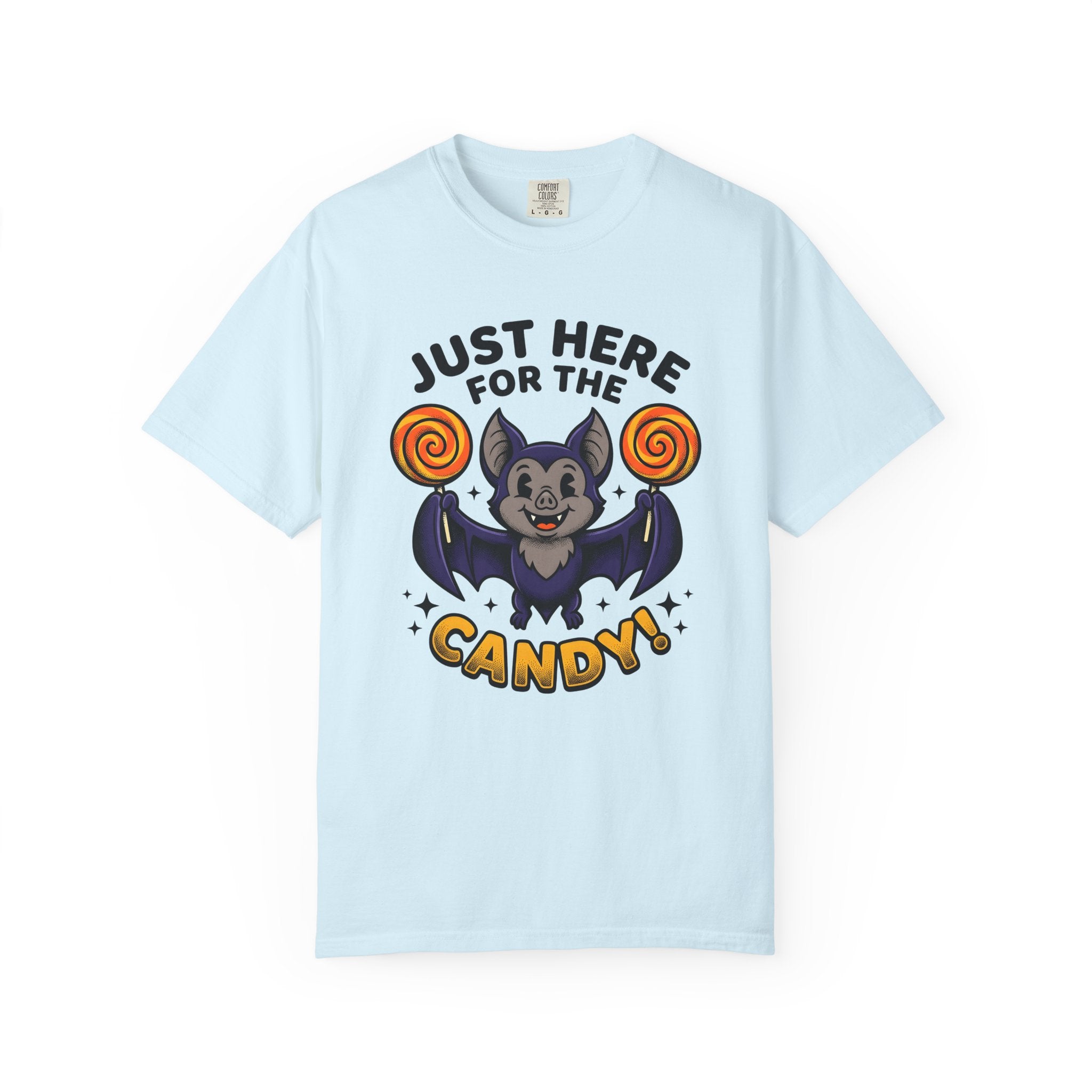 Bat Treat Shirt Halloween Monster Gift Women Caricature Tee Bat Snack T-Shirt Halloween Fan Cartoon Tshirt Creature Graphic Old School Candy