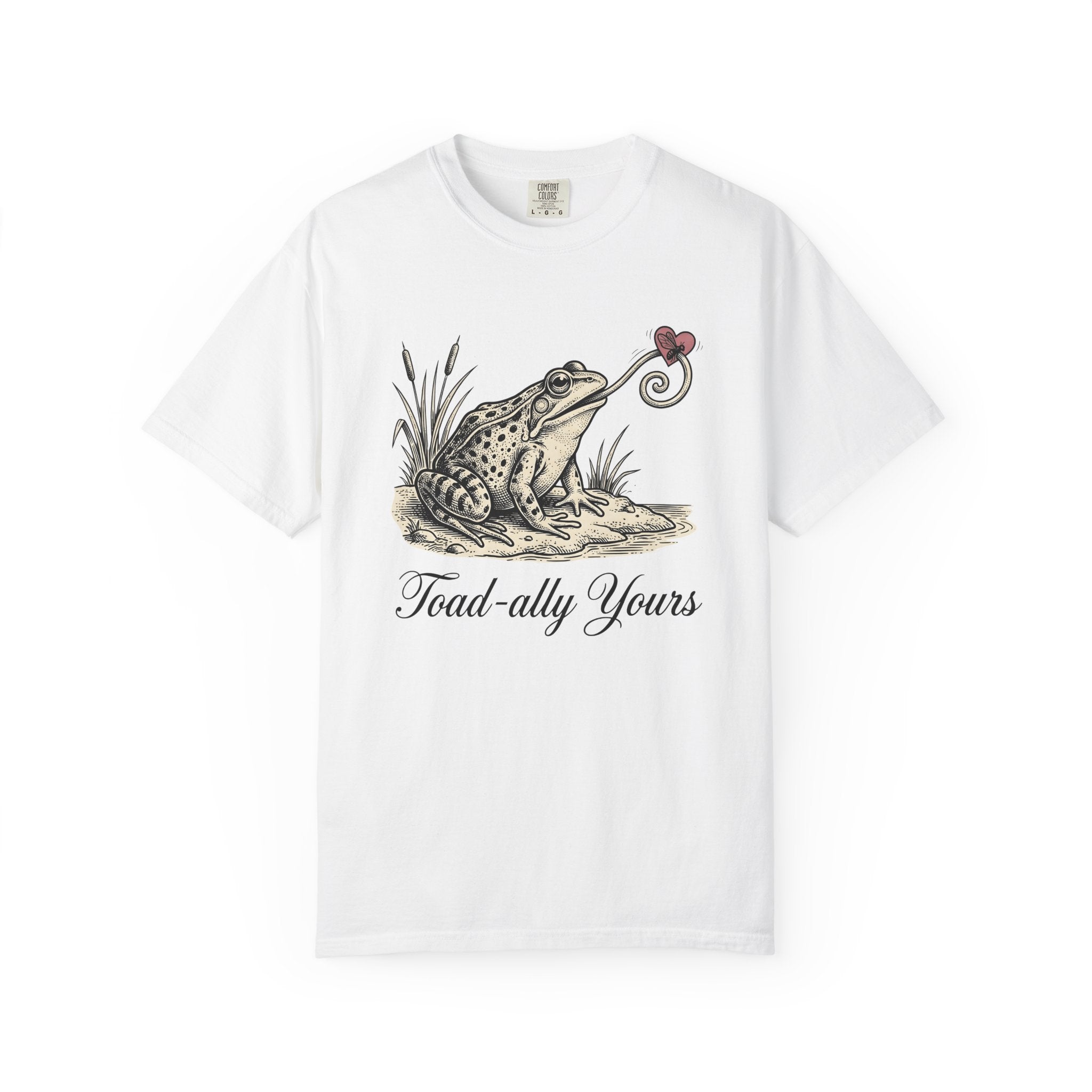 Frog Illustration Shirt St. Valentines Day Pet Gift Women Retro Tee Toad T-Shirt Valentine Fan Vintage Tshirt Animal Graphic Sketch Love