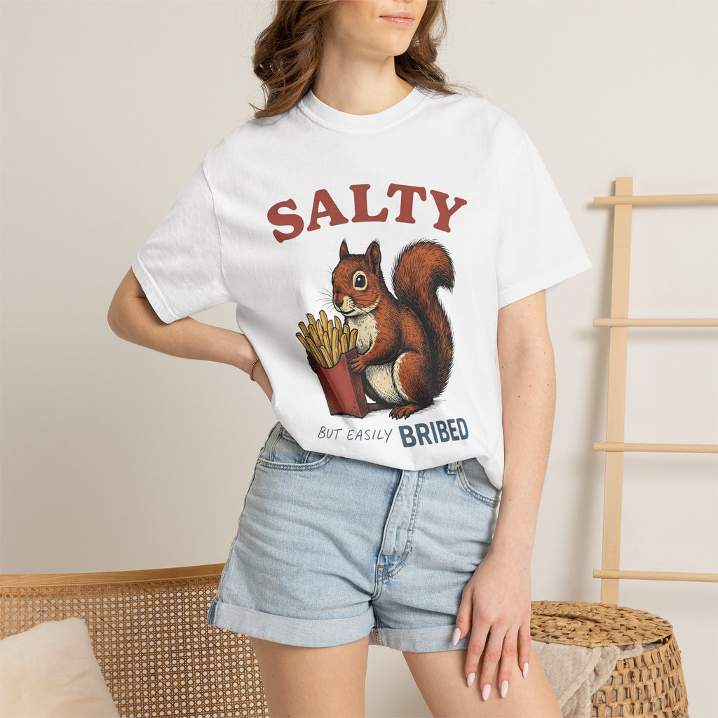 Squirrel Fries Shirt Funny Animal Gift Women Vintage Tee Fried Squirrel T-Shirt Humor Fan Retro Tshirt Wildlife Graphic Hand Drawn Food