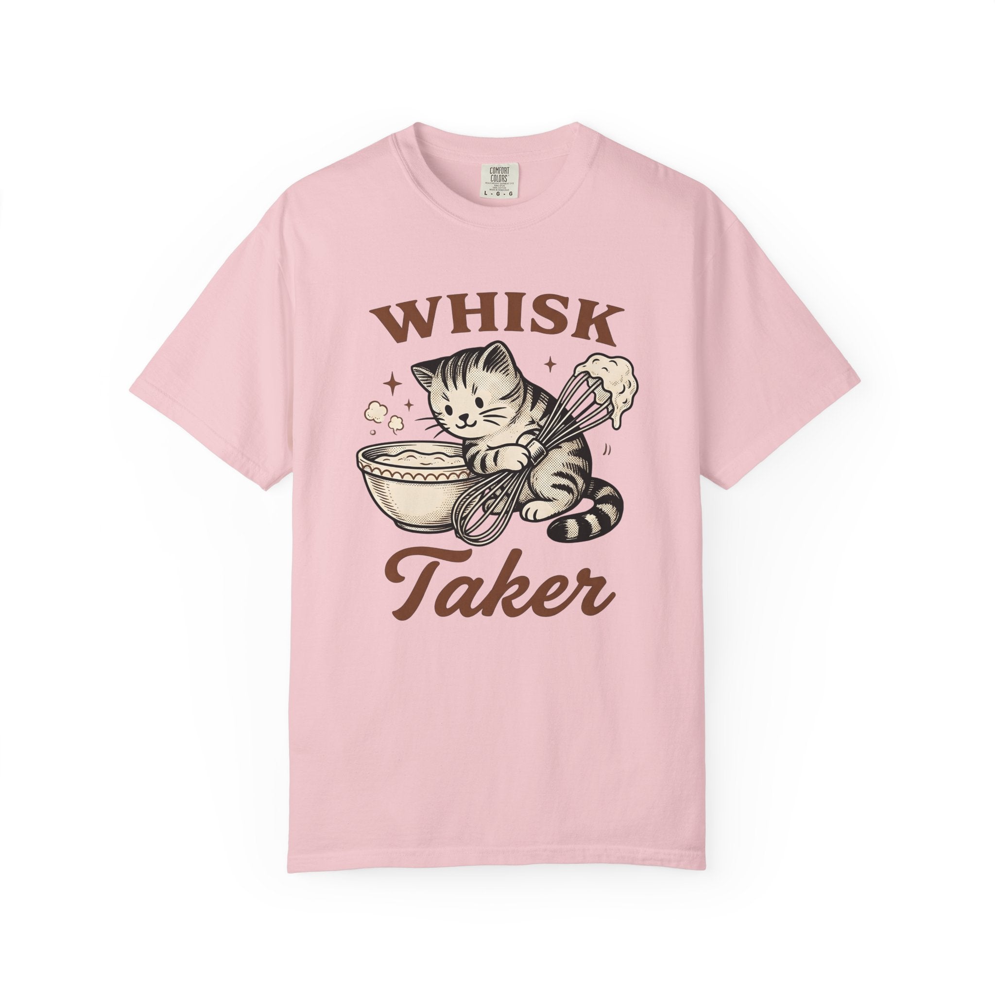 Baking Cat Shirt Cat Baking Gift Women Vintage Tee Kitty T-Shirt Cat Fan Retro Tshirt Pastry Graphic Hand Drawn Mixing Bowl Tshirt