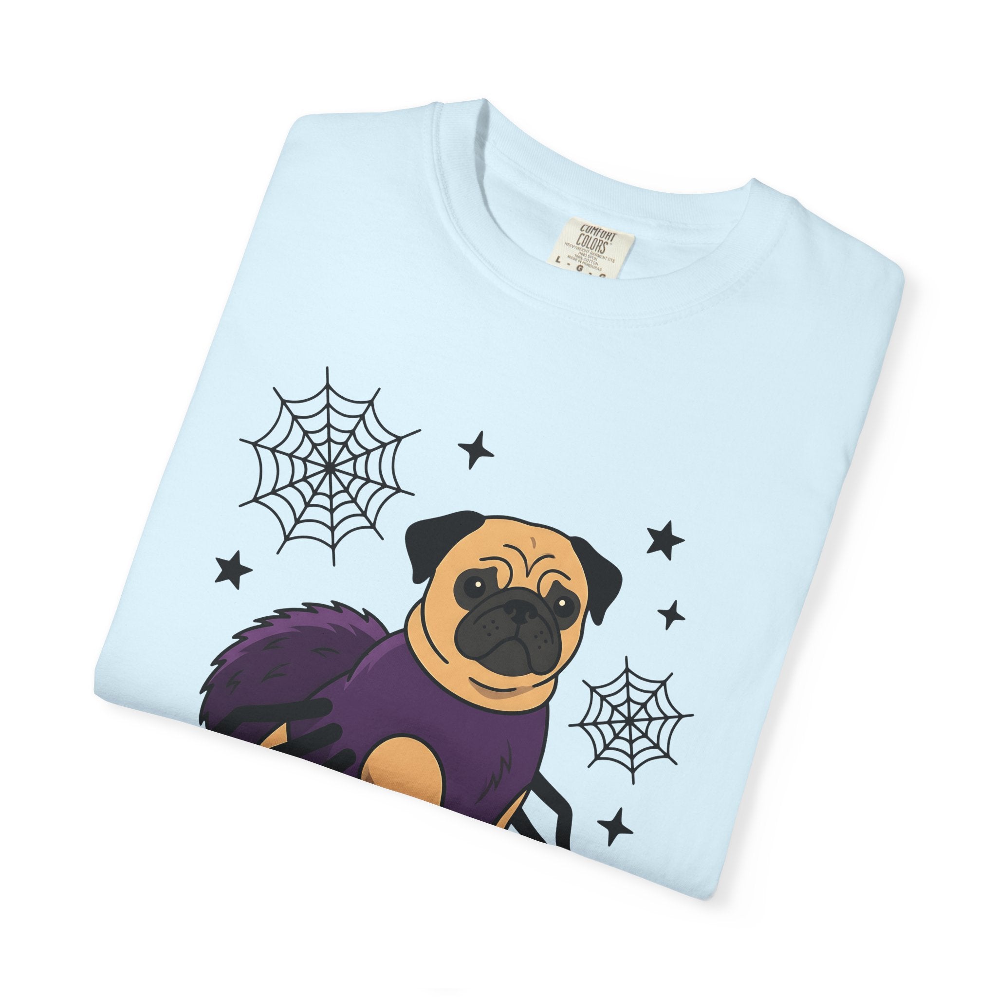 Pug Spider Suit Shirt Dog Halloween Costume Gift Women Animated Tee Spider Costume T-Shirt Dog Fan Cartoon Tshirt Costume Graphic Anime