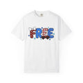 Usa Celebration Text Shirt America/4th Of July Beach Gift Women Cartoon Tee Patriotic T-Shirt Independence Day Fan Comic Tshirt Coastal