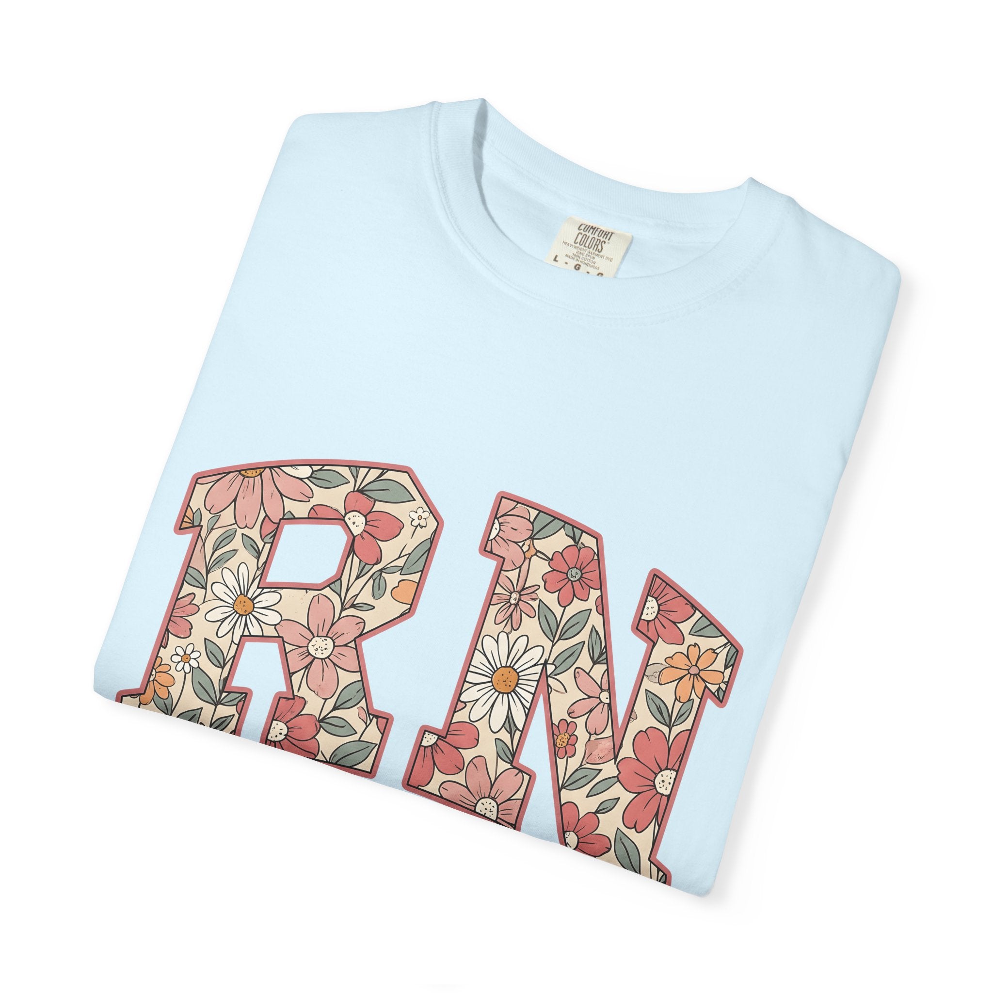 Floral Varsity Letters Shirt Nurses Floral Gift Women Boho Tee Letterman T-Shirt Nurse Enthusiast Hippie Tshirt Floral Graphic Retro Daisies