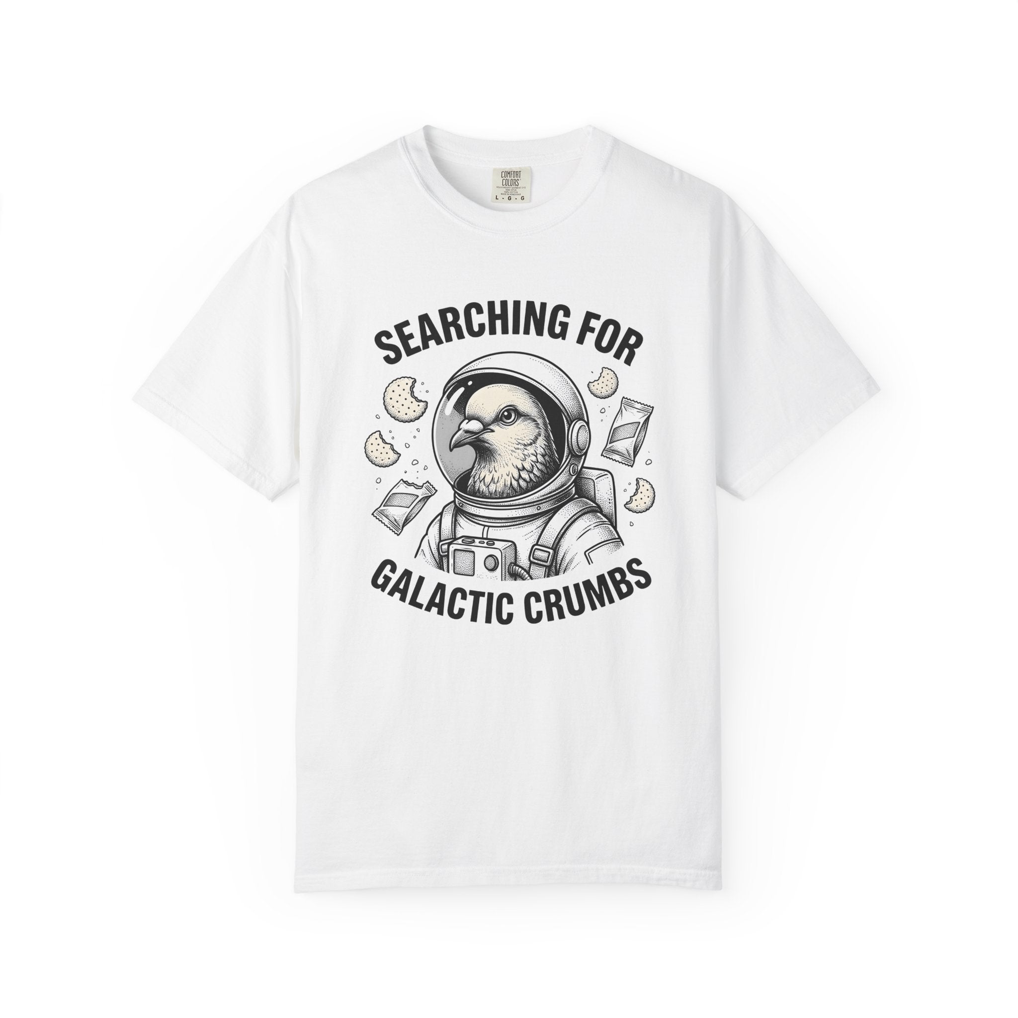 Space Bird Shirt Funny Pet Gift Women Cartoon Tee Bird T-Shirt Humor Fan Comic Tshirt Animal Graphic Retro Biscuit Tshirt