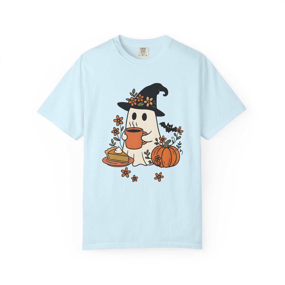 Phantom Witch Shirt Halloween Harvest Gift Women Cartoon Tee Witch T-Shirt Halloween Fan Cartoon Tshirt Autumn Graphic Doodle Gourd Tshirt