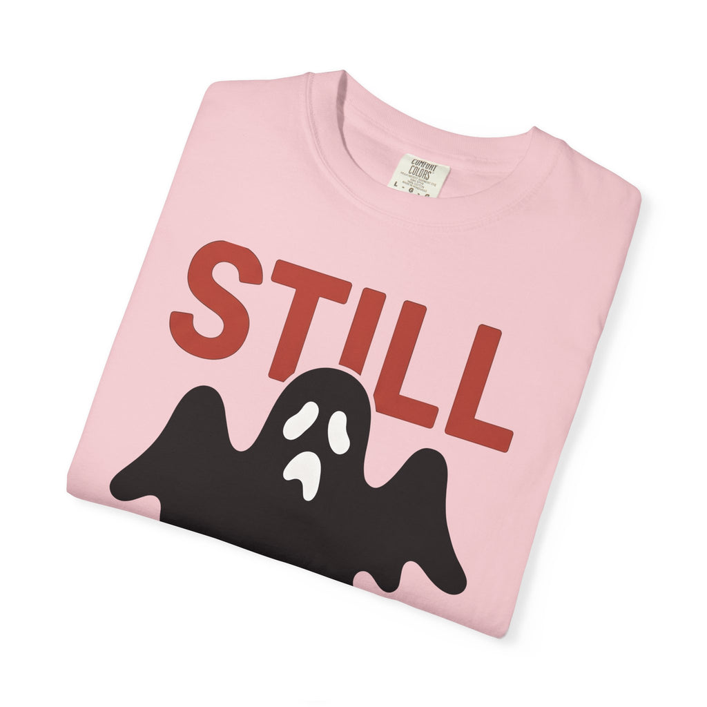 Ghost Graphic Shirt Halloween Humor Gift Women Bold Tee Specter T-Shirt Horror Fan Graphic Tshirt Funny Graphic Minimalist Spooky Face