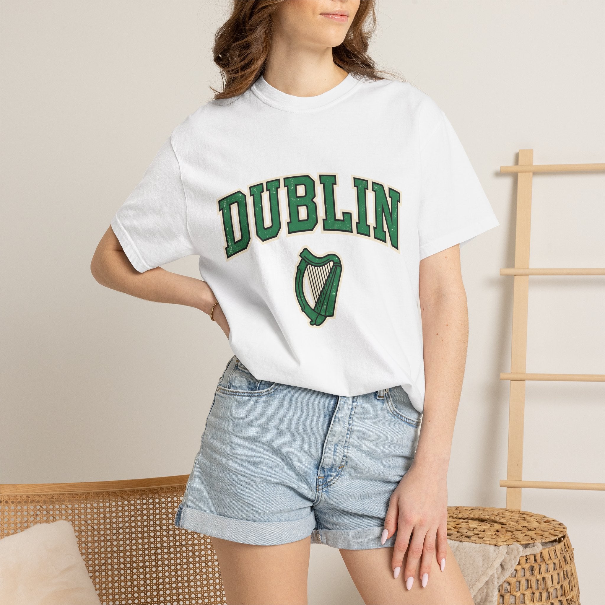 Gaelic Harp Shirt St. Patrick's Day Emerald Isle Gift Women Sports Tee Celtic Harp T-Shirt Patrick's Day Fan Irish Tshirt Irish Graphic