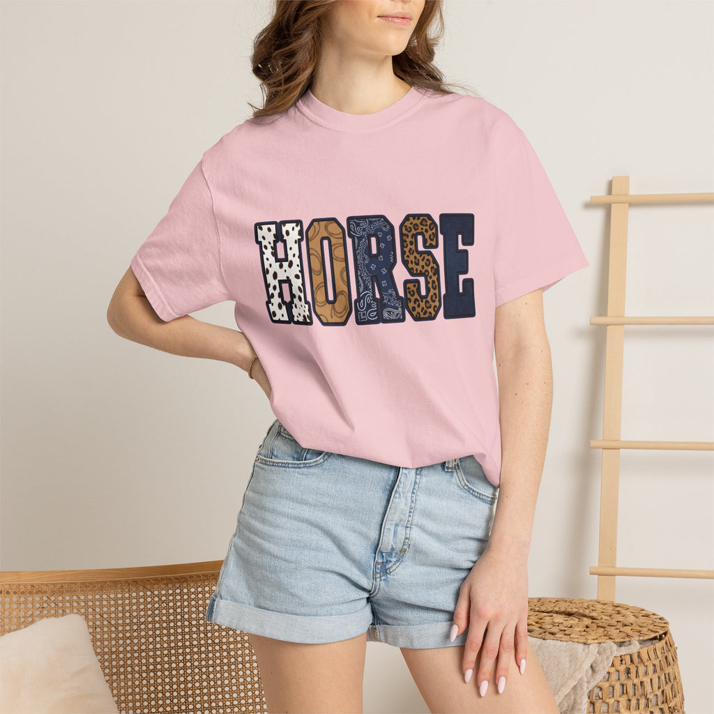 Cheetah Alphabet Shirt Cowgirl Pony Gift Women Country Tee Alphabet Cheetah T-Shirt Rodeo Fan Western Tshirt Pony Graphic Traditional