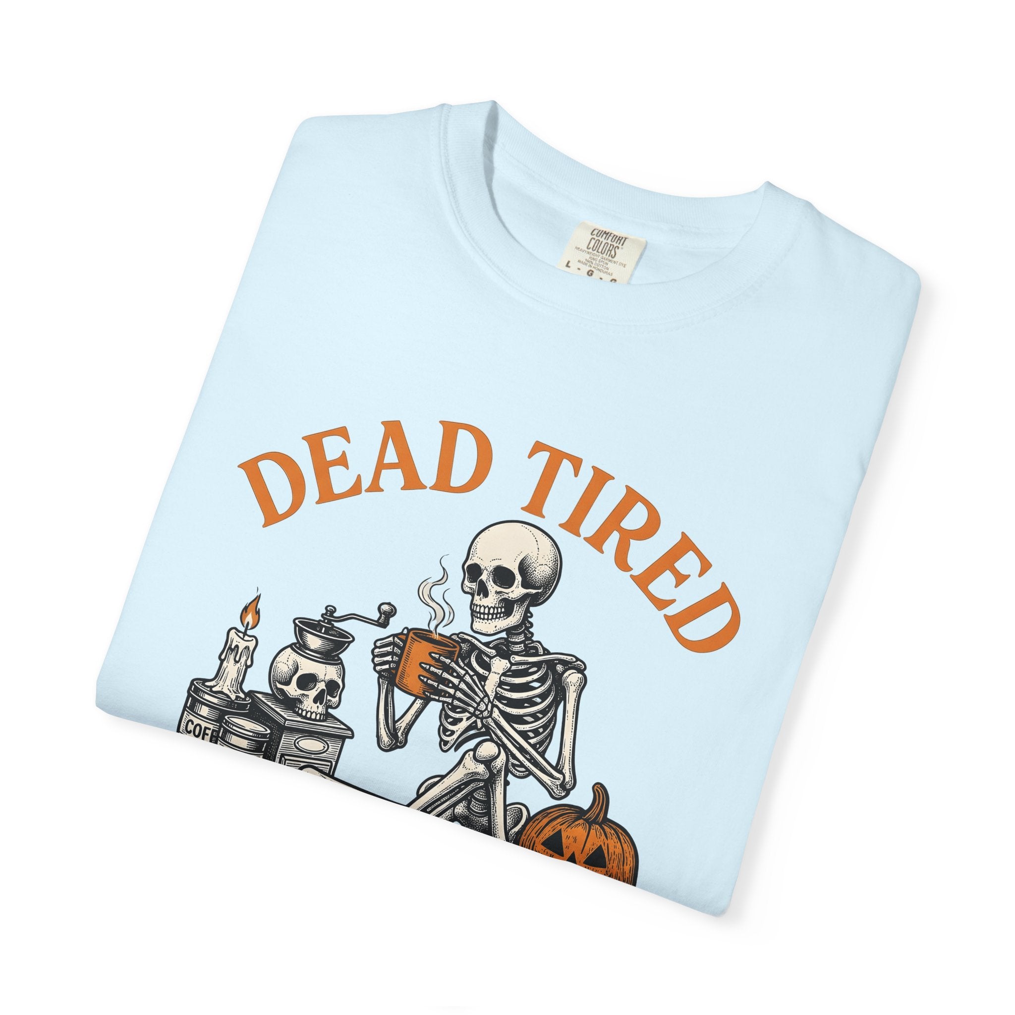 Skull Latte Shirt Halloween Espresso Gift Women Retro Tee Coffee T-Shirt Horror Fan Vintage Tshirt Coffee Graphic Sketch Gourd Tshirt