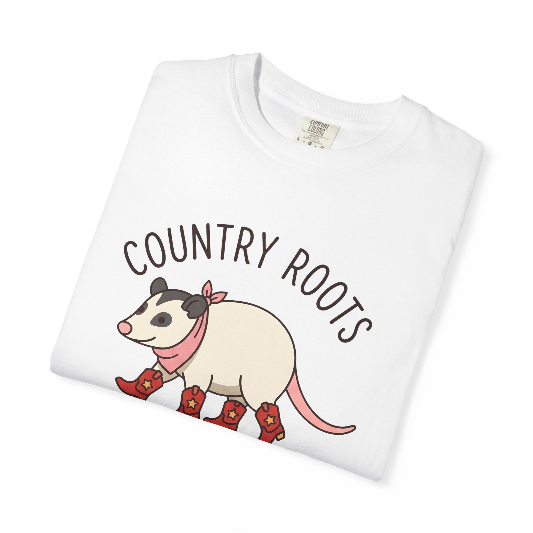Possum Footwear Shirt Cowgirl Rural Gift Women Sweet Tee Opossum T-Shirt Rodeo Fan Cartoon Tshirt Country Graphic Animated Cowboy Hat Tshirt