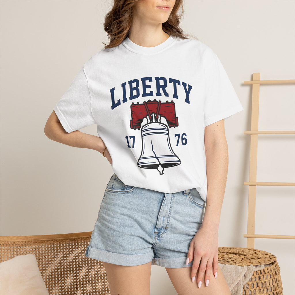 Liberty Chime Shirt 4th Of July Nationalism Gift Women Heritage Tee Liberty Bell T-Shirt Fireworks Fan Patriotic Tshirt Patriot Graphic