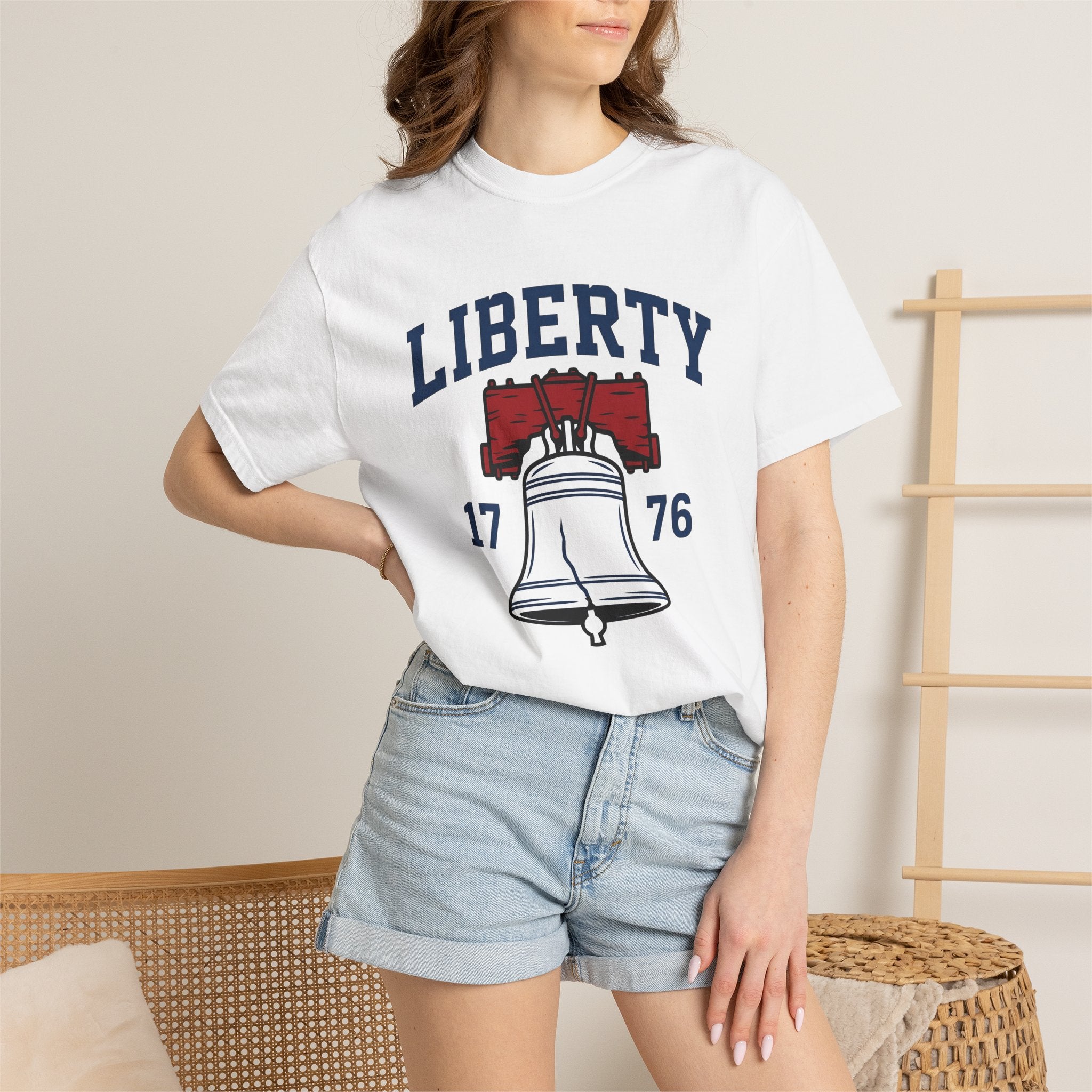 Liberty Chime Shirt 4th Of July Nationalism Gift Women Heritage Tee Liberty Bell T-Shirt Fireworks Fan Patriotic Tshirt Patriot Graphic