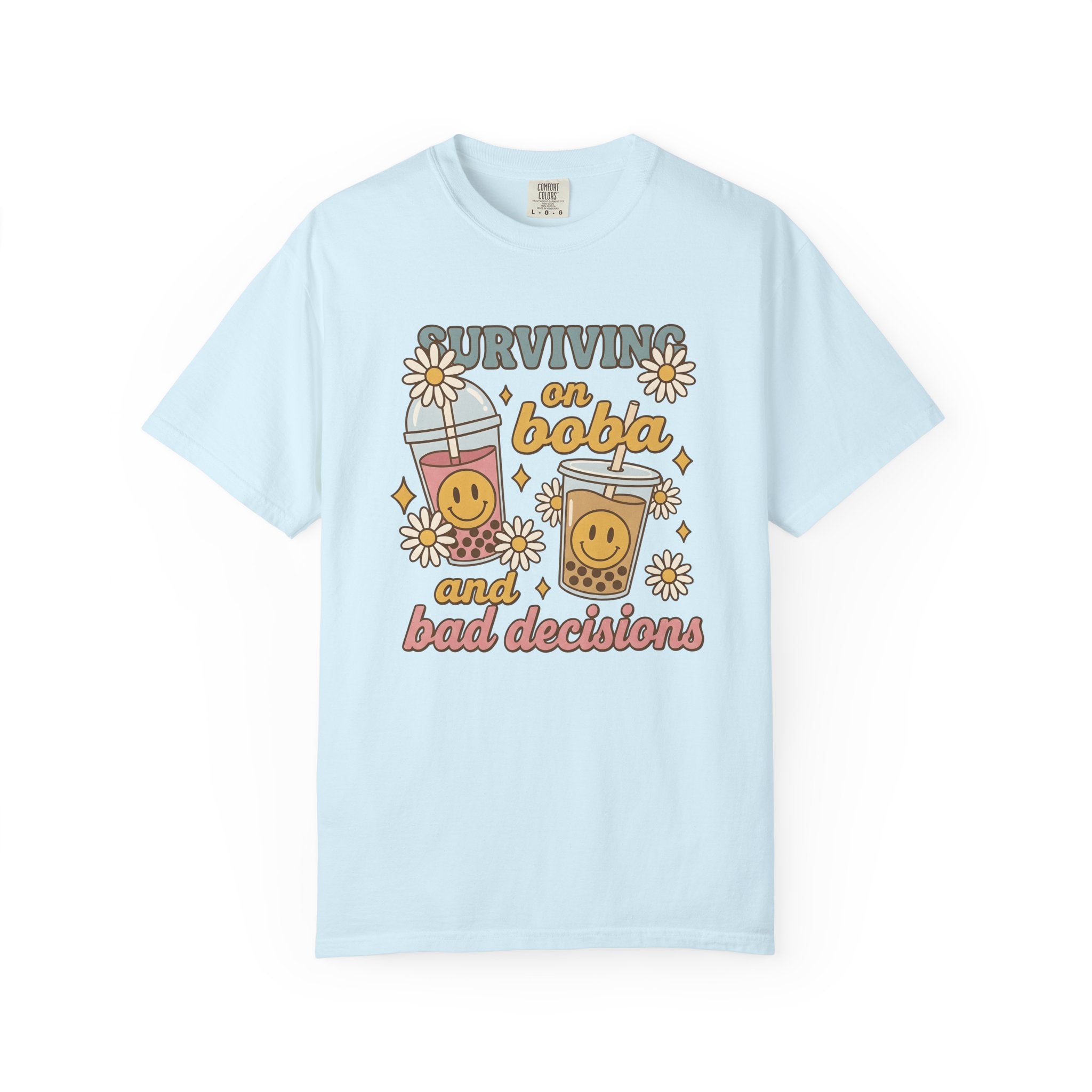 Bubble Tea Shirt Boba Jokes Gift Women Cute Tee Boba Drink T-Shirt Boba Fan Kawaii Tshirt Pun Graphic Vintage Flowers Tshirt