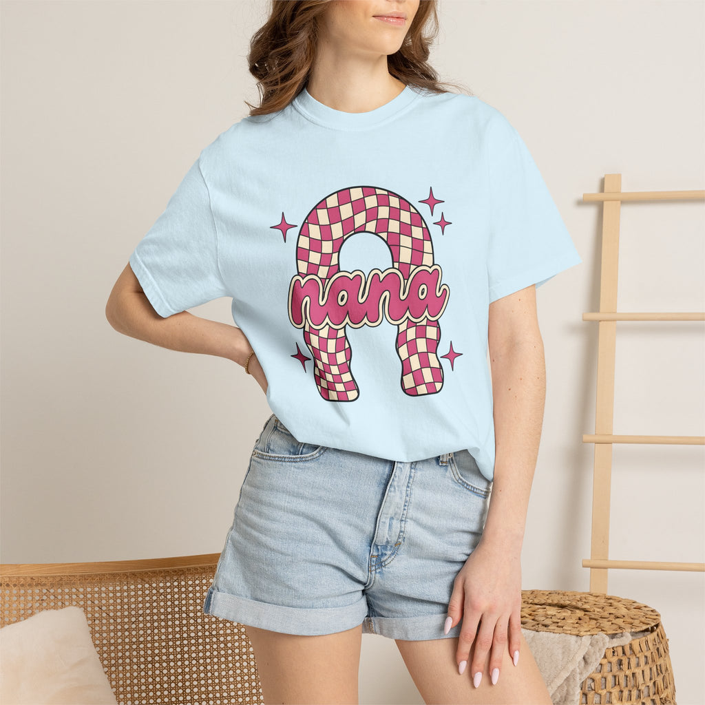 Bright Checkerboard Shirt St. Valentine's Day Granny Gift Women Funky Tee Checkered T-Shirt Valentine Fan Retro Tshirt Grandma Graphic Old