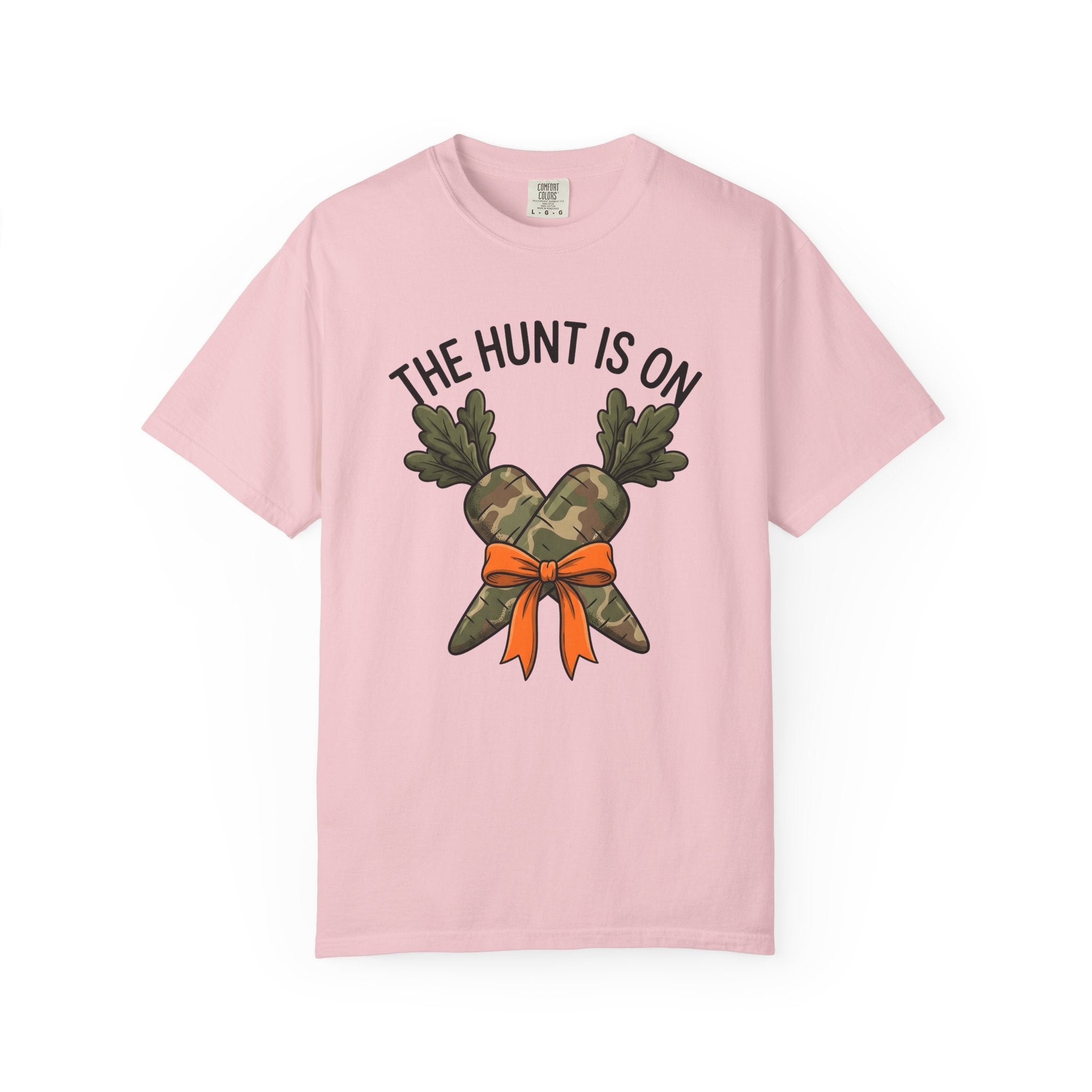 Camo Carrots Shirt Easter Survival Gift Women Animated Tee Carrot T-Shirt Easter Fan Cartoon Tshirt Wilderness Graphic Hand Drawn Carrot Bow