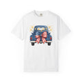 USA Truck Shirt America Freedom Gift Women Painted Tee Lorry T-Shirt American Fan Trucker Tshirt Liberty Graphic Classic Stars Bow Tshirt