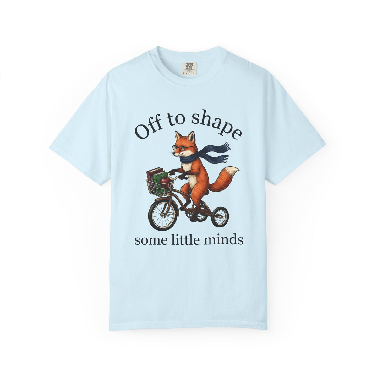 Fox Cycling Cute Doodle T-Shirt – Teacher Wildlife Bike Lover, Unisex Graphic Tee