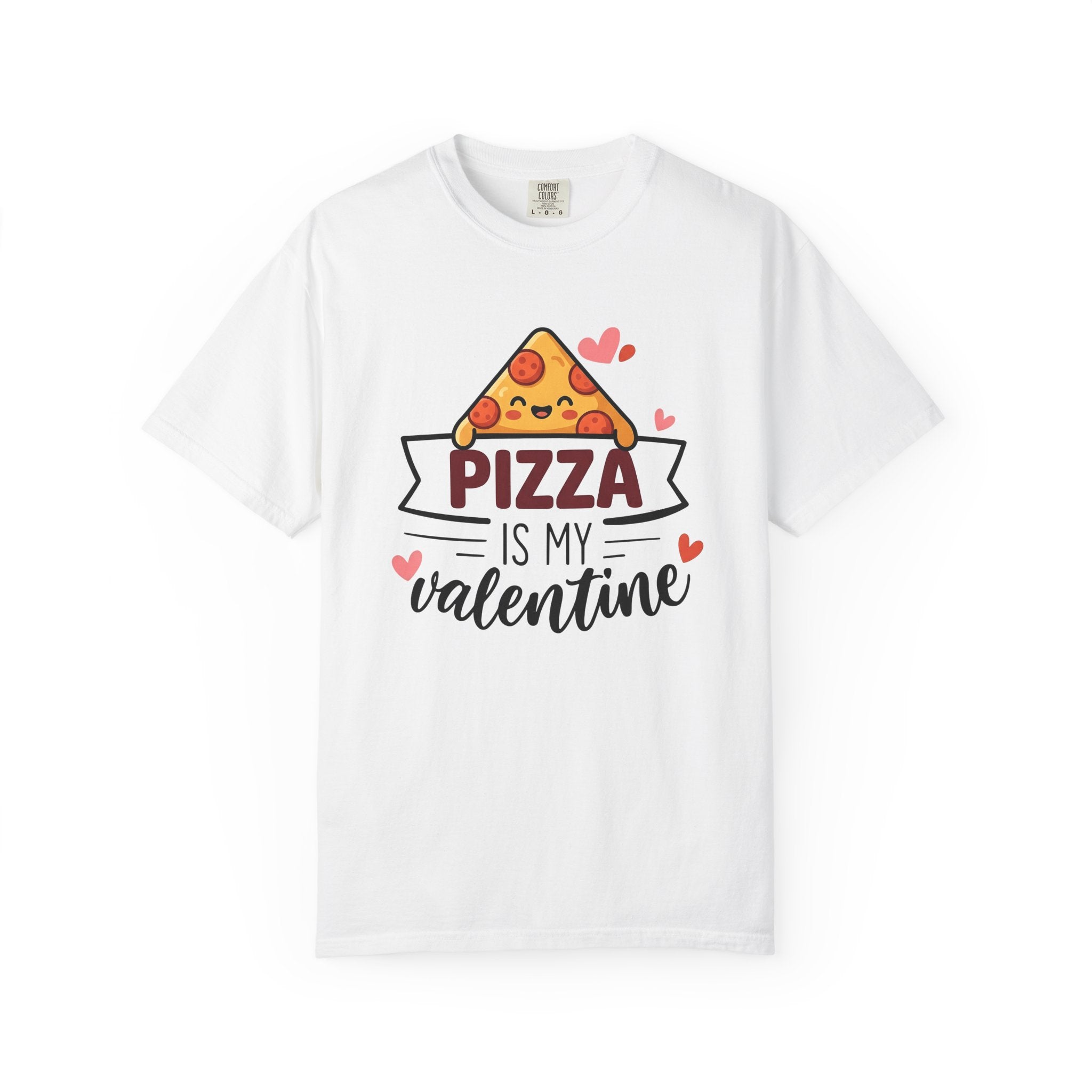 Pizza Slice Shirt Valentine Food Gift Women Kawaii Tee Pizza T-Shirt Valentine Fan Cute Tshirt Foodie Illustration Cartoon Hearts Tshirt