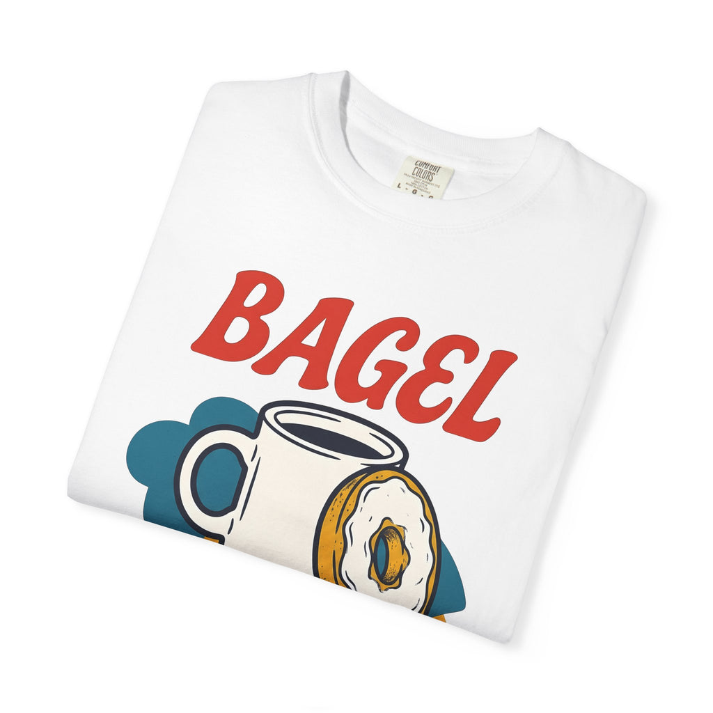 Espresso Mug Bagel Shirt Coffee Food Gift Women Hand Drawn Tee Bagel T-Shirt Coffee Fan Illustrated Tshirt Breakfast Graphic Sketch Brunch