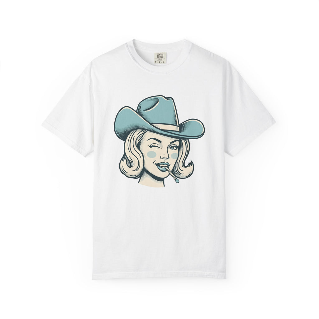 Cowgirl Face Shirt Cowgirl Cowboy Gift Women Illustration Tee Rodeo Queen T-Shirt Cowgirl Fan Western Tshirt Cowboy Graphic Line Art Cowboy