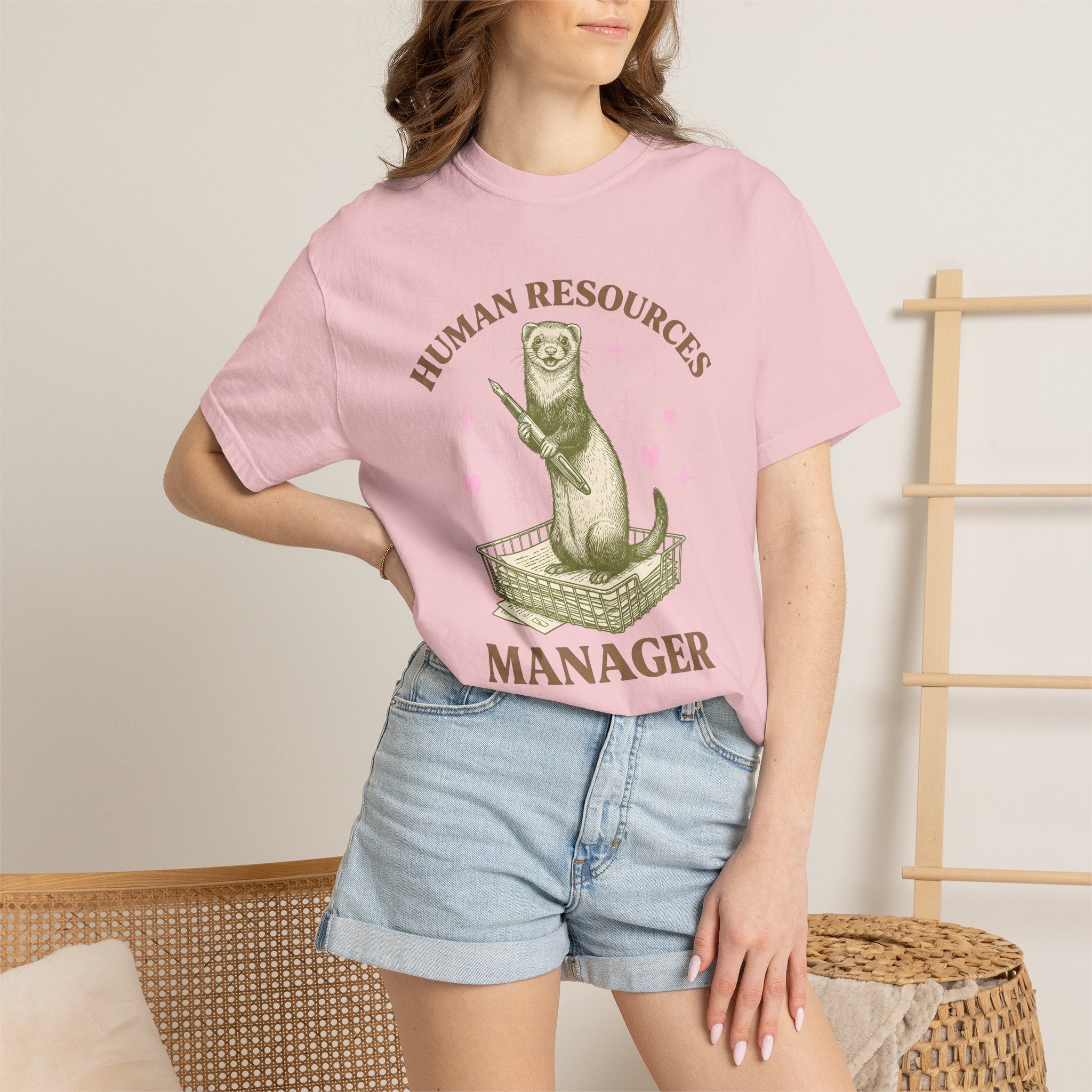 Ferret Enclosure Shirt Funny Critter Gift Women Shabby Chic Tee Ferret Cage T-Shirt Humor Fan Distressed Graphic Tshirt Brushstroke